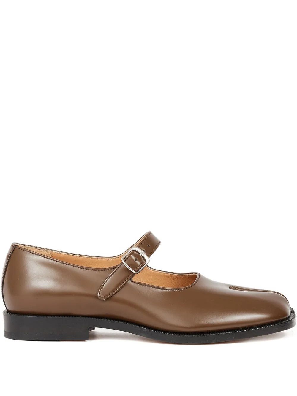Maison Margiela o1w1db10526 Tabi Mary Jane Flats in Brown Size US 7 / IT 37 - 1 Thumbnail