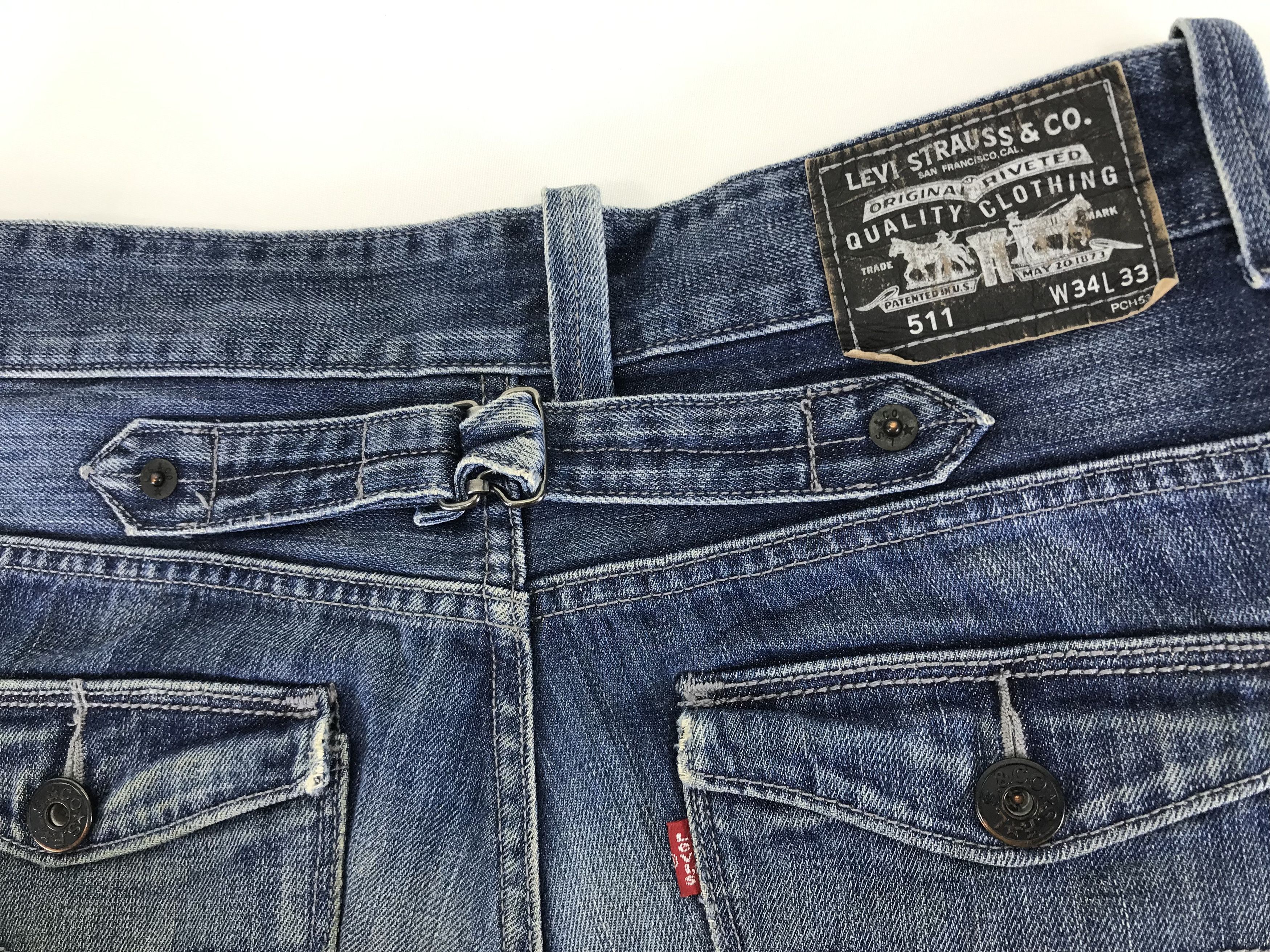Levi's Vintage Levi's 511 Buckle Back Jeans Distressed Denim Size US 32 / EU 48 - 13 Thumbnail