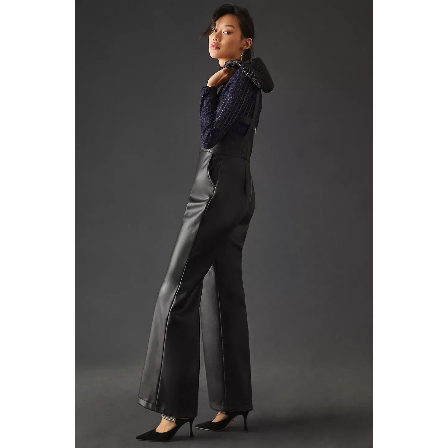 Anthropologie Anthropologie Avec Les Filles Faux Leather Jumpsuit SMALL Size 28" / US 6 / IT 42 - 4 Thumbnail