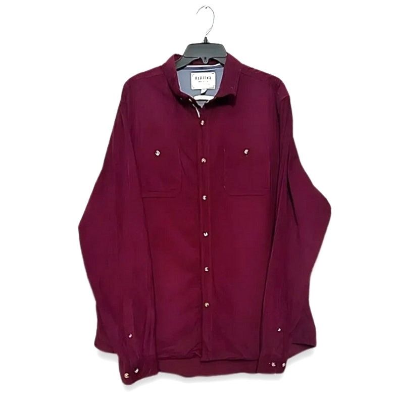 Other Heritage Burgundy Cotton ButtonUp Shirt XXL NWOT Corduroy Size US XXL / EU 58 / 5 - 2 Thumbnail