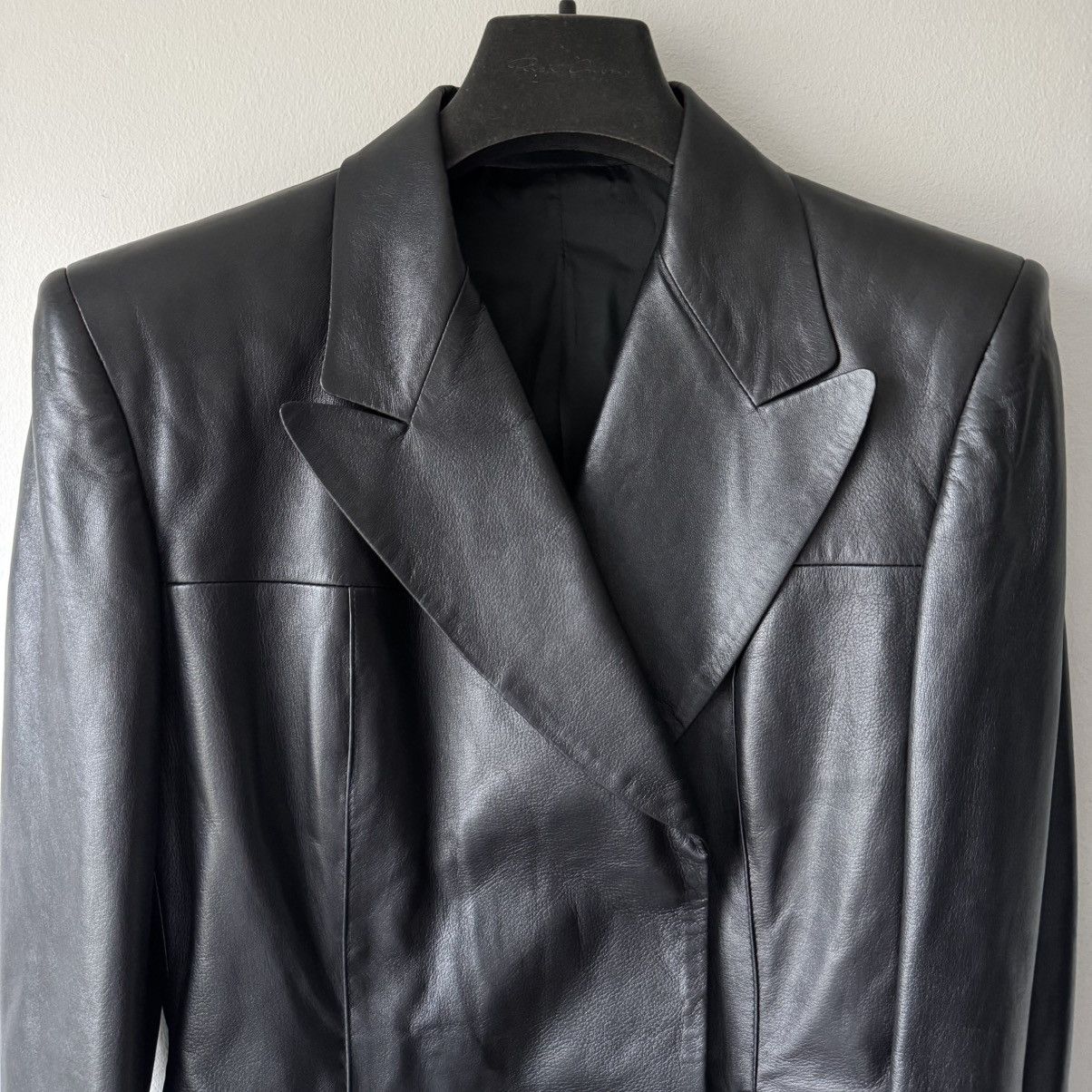 Gucci Gucci By Tom Ford FW1997 Black Leather Blazer Size M / US 6-8 / IT 42-44 - 2 Thumbnail