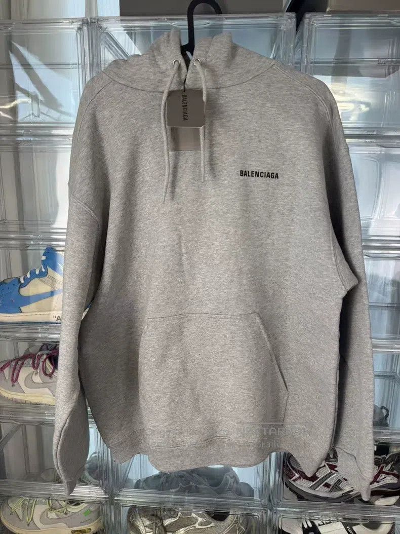 Balenciaga Balenciaga Gray Front & Back Logo Sweatshirt Size US M / EU 48-50 / 2 - 1 Thumbnail