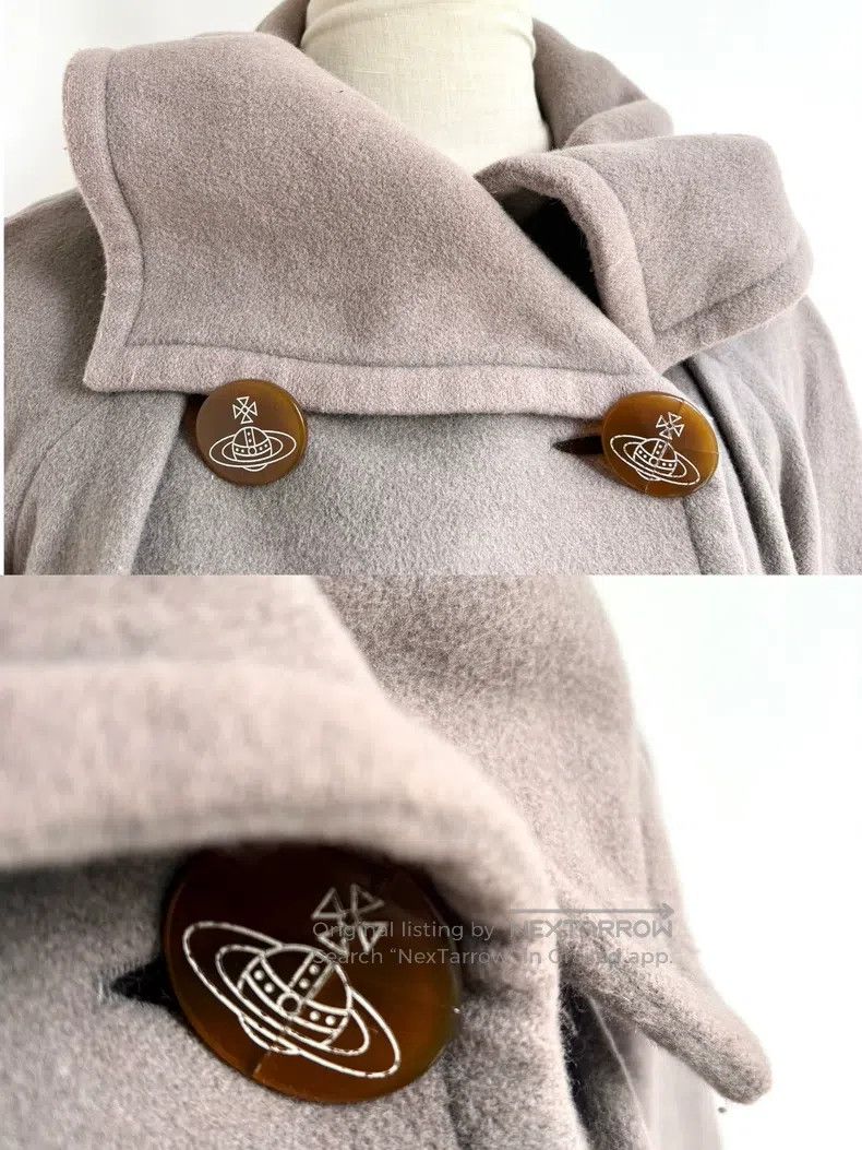 Vivienne Westwood Vivienne Westwood Beige Saturn Button Fleece Coat Size XS / US 0-2 / IT 36-38 - 9 Thumbnail