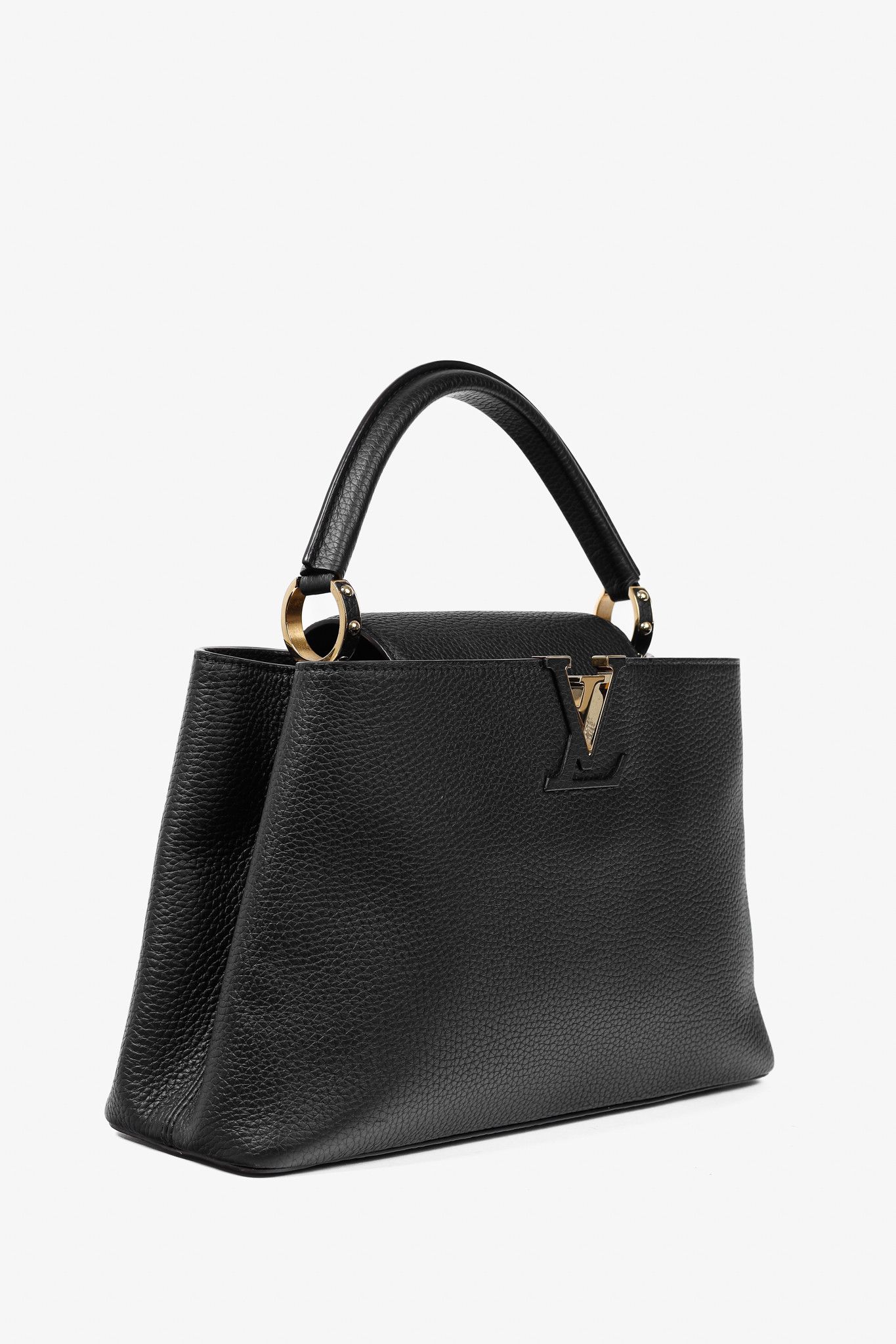 Louis Vuitton Louis Vuitton Capucines MM Black Taurillon Leather Handbag Size ONE SIZE - 2 Thumbnail