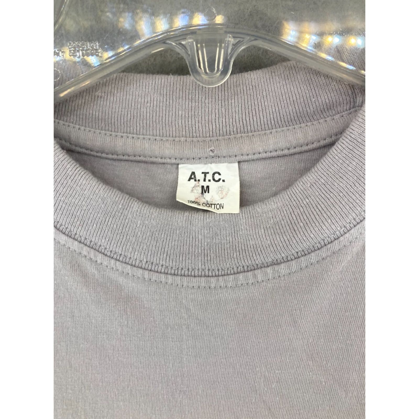Vintage VINTAGE ATC Mens TShirt Graphic Print Short Sleeve Crew Neck Medium Gray Army Military USA 1990s Mens Size US M / EU 48-50 / 2 - 6 Thumbnail