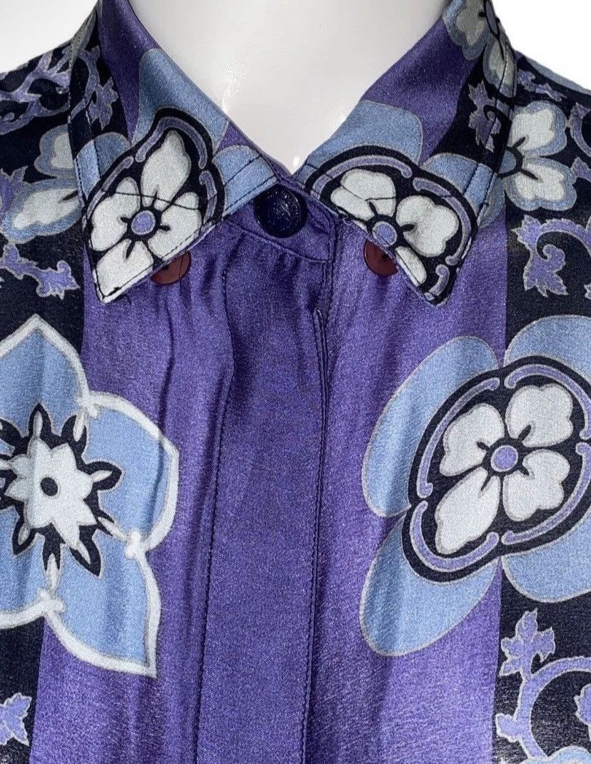 Versace VINTAGE GIANNI VERSACE FLORAL LONG SLEEVE SHIRT Size US M / EU 48-50 / 2 - 2 Thumbnail