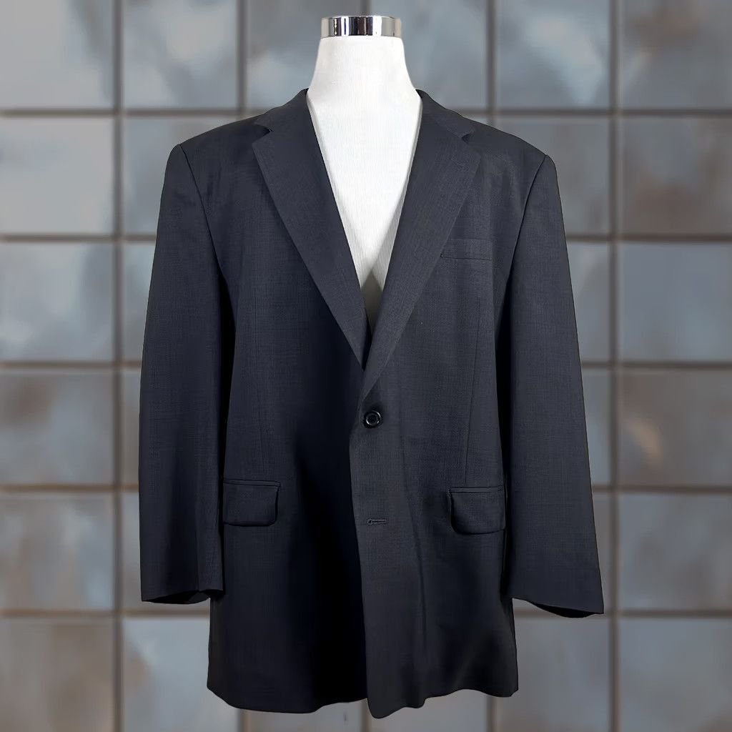 Jos. A. Bank Jos A Bank Sport Coat 52L 100% Wool Dark Gray Nailhead Two-Button Lined Vented Men Regular Jacket Smart Casual Formal Business Coat Size US XS / EU 42 / 0 - 1 Thumbnail