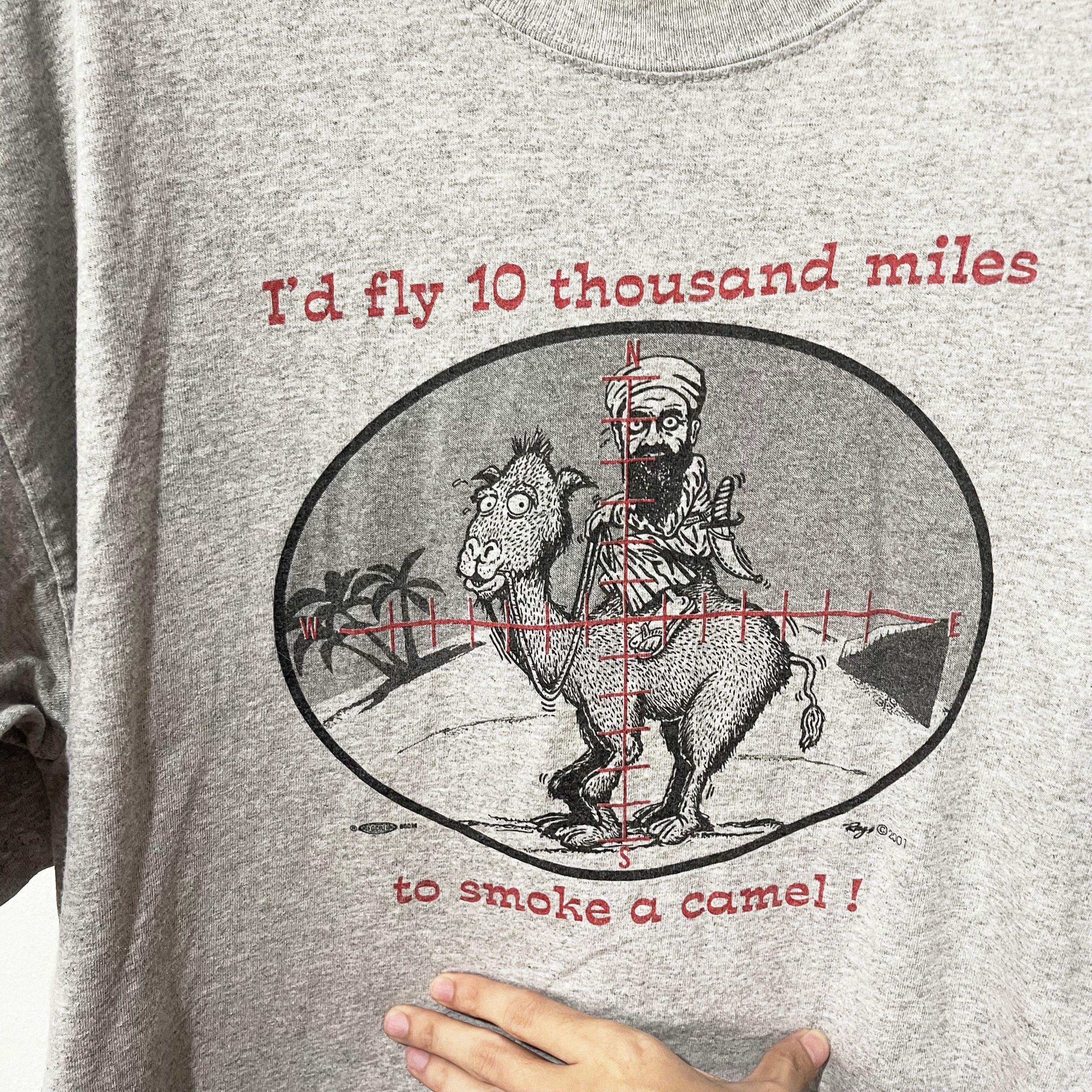 Vintage Vintage Camel Cigarettes Parody Graphic T-Shirt Size US XL / EU 56 / 4 - 2 Thumbnail