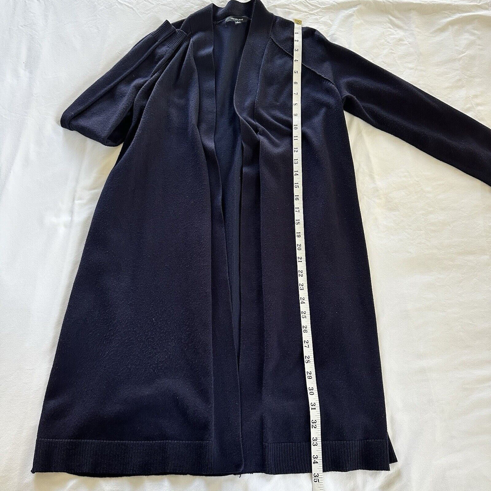 Other Long Open Front Navy Cardigan Long Sleeves Verve Ami Small Size S / US 4 / IT 40 - 8 Thumbnail