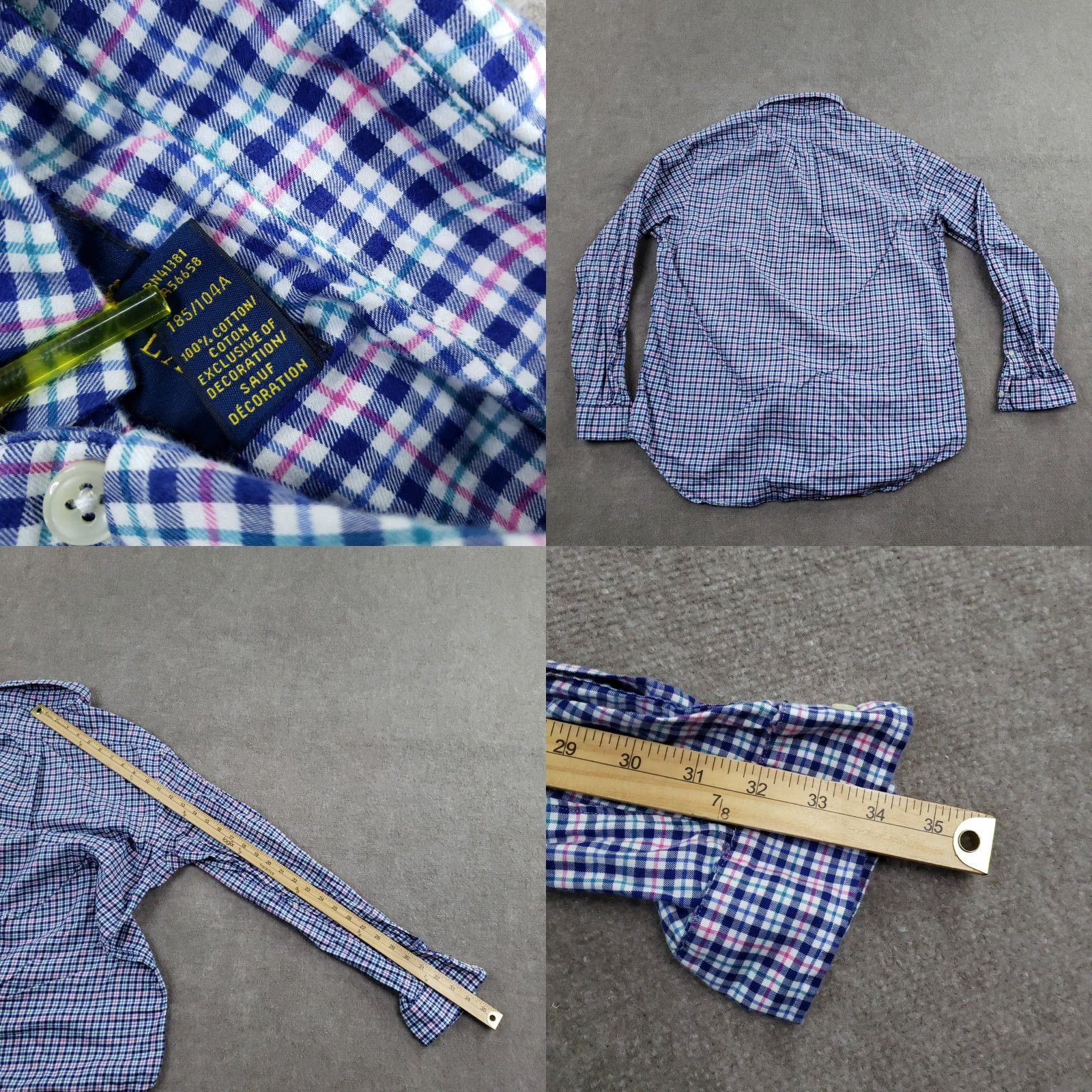 Ralph Lauren Ralph Lauren Shirt Men XL Blue Pink White Plaid Button Up Preppy Long Sleeve Size US XL / EU 56 / 4 - 8 Thumbnail