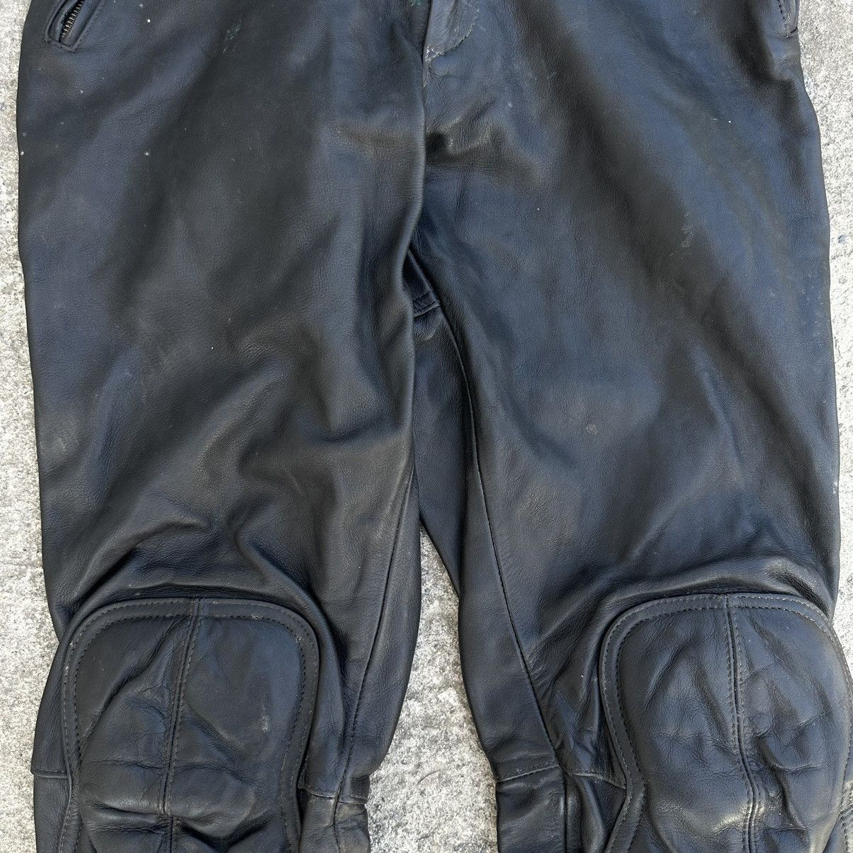 Vintage Vintage Moto Leather Pants Overalls Size 52 Polo Y2K 00s Size US 36 / EU 52 - 4 Thumbnail