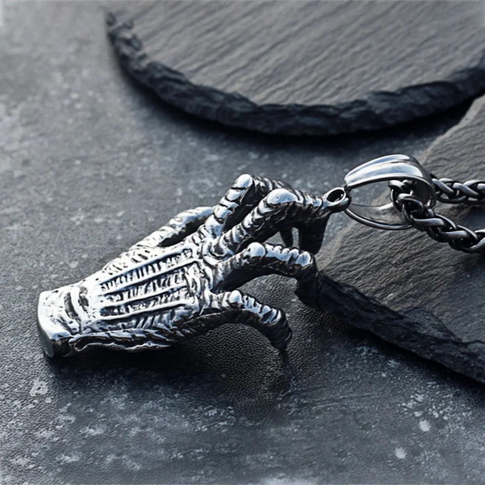 Jewelry Gothic Demon Hand Claw Pendant Necklace Size ONE SIZE - 4 Thumbnail