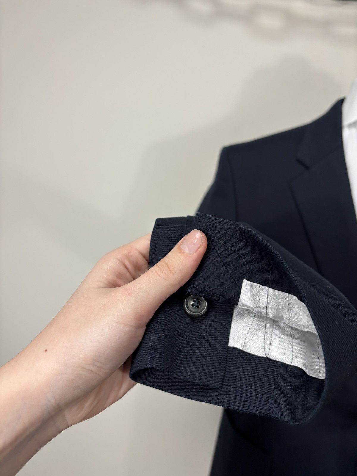 Grifoni Mauro Grifoni Men’s Navy Blue 2-Piece Cotton Stretch Suit Size 42R - 7 Thumbnail