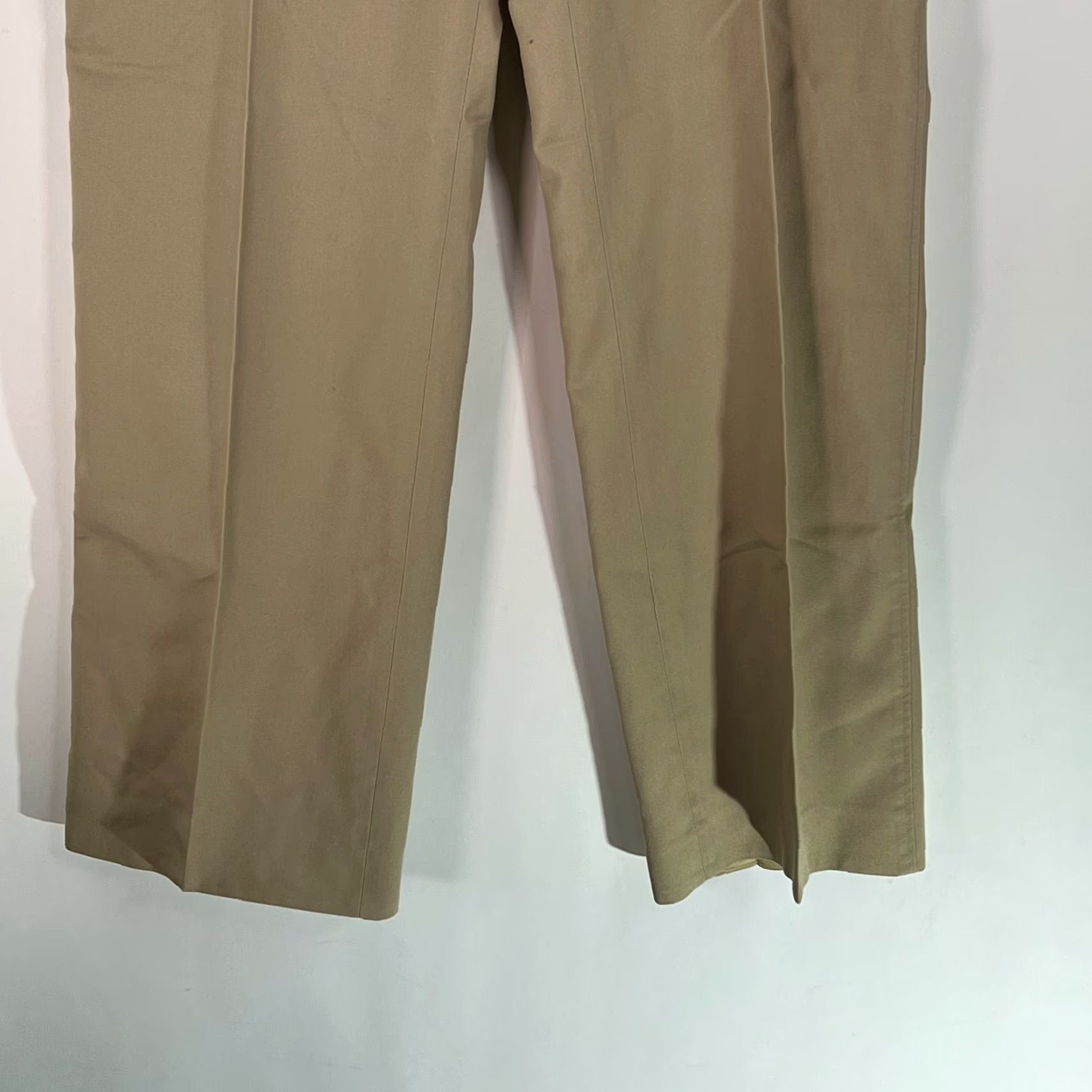 Vintage The Denver Mens Dress Pants Flat Front Khaki Beige 36X34 Regular Inseam 33in Beige NWT Mens Pants Size US 36 / EU 52 - 6 Thumbnail