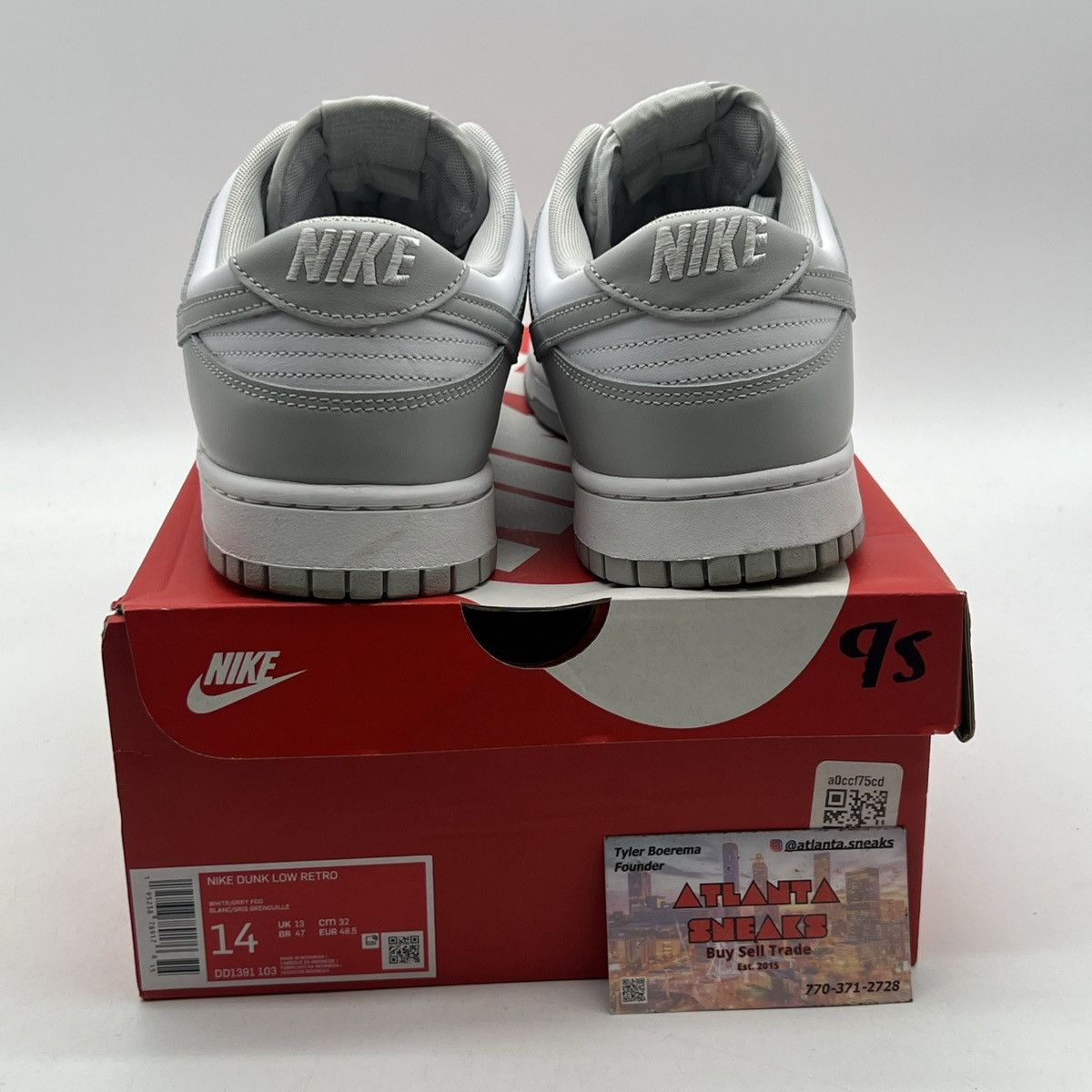 Nike Nike dunk low grey fog Size US 14 / EU 47 - 3 Thumbnail