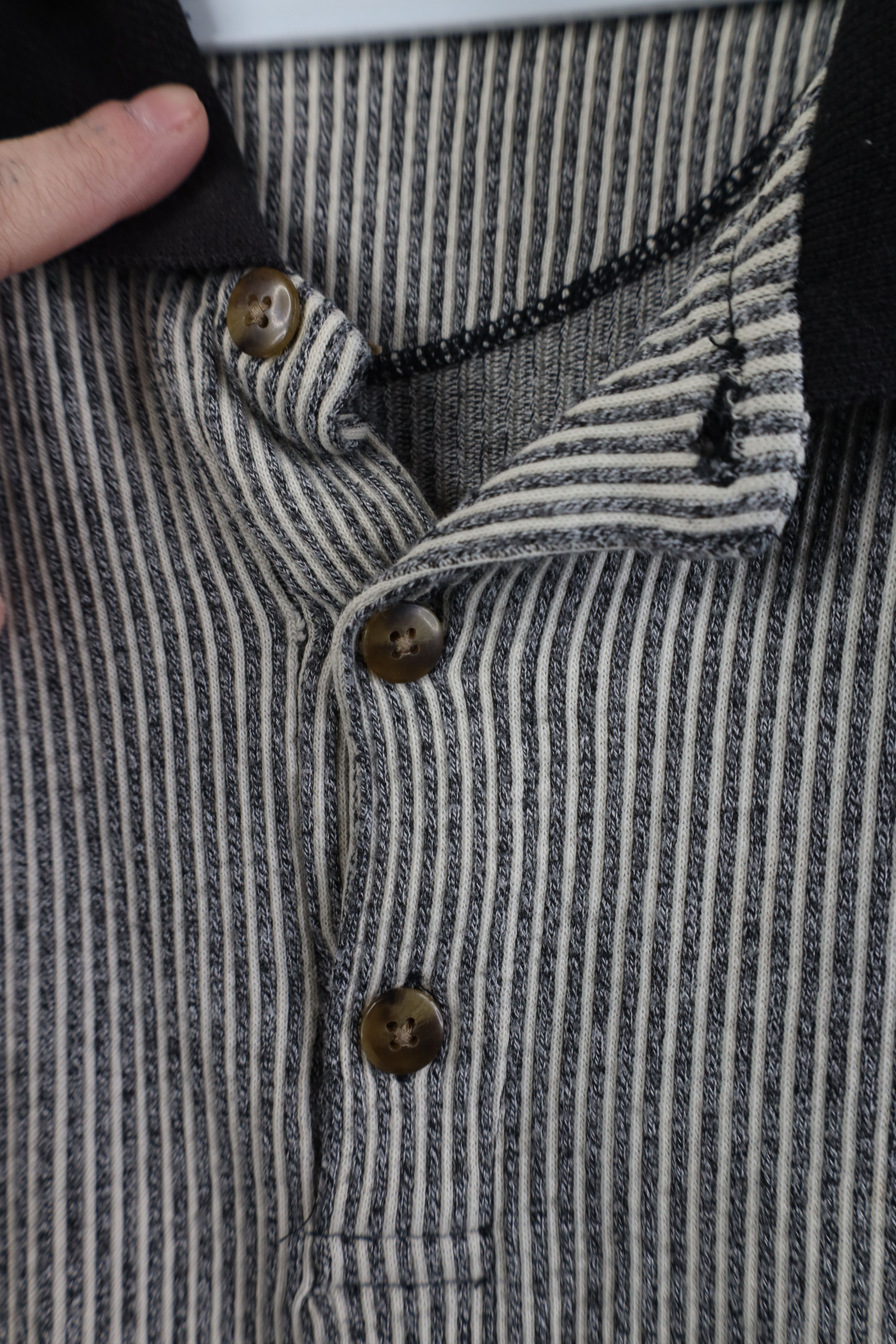 Vintage Vintage 90s Streetwear Knit Long Sleeve Rugby Polo Shirt Size US XL / EU 56 / 4 - 5 Thumbnail