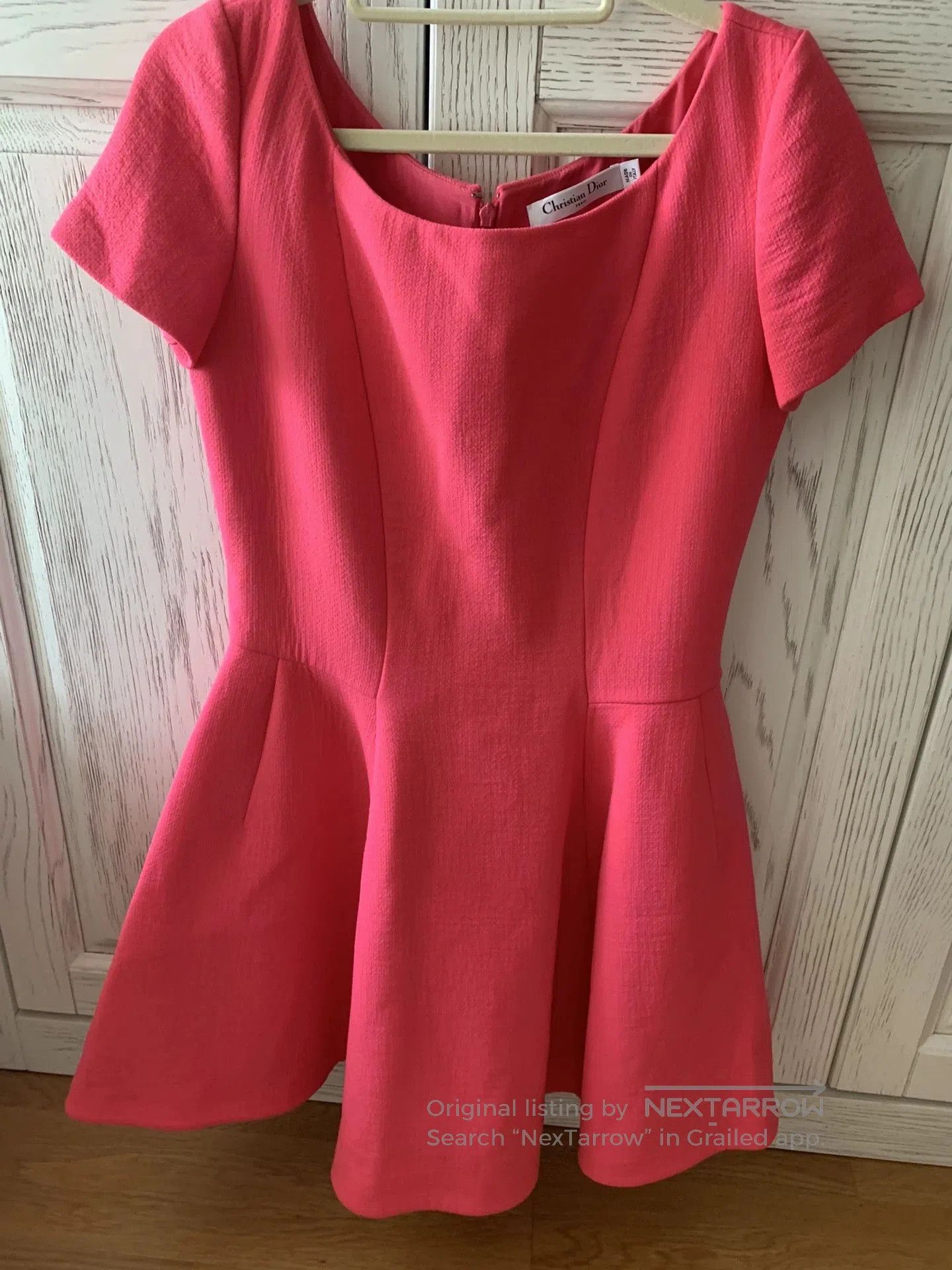 Dior Dior Coral Pink Square Neck Dress. Size M / US 6-8 / IT 42-44 - 1 Thumbnail