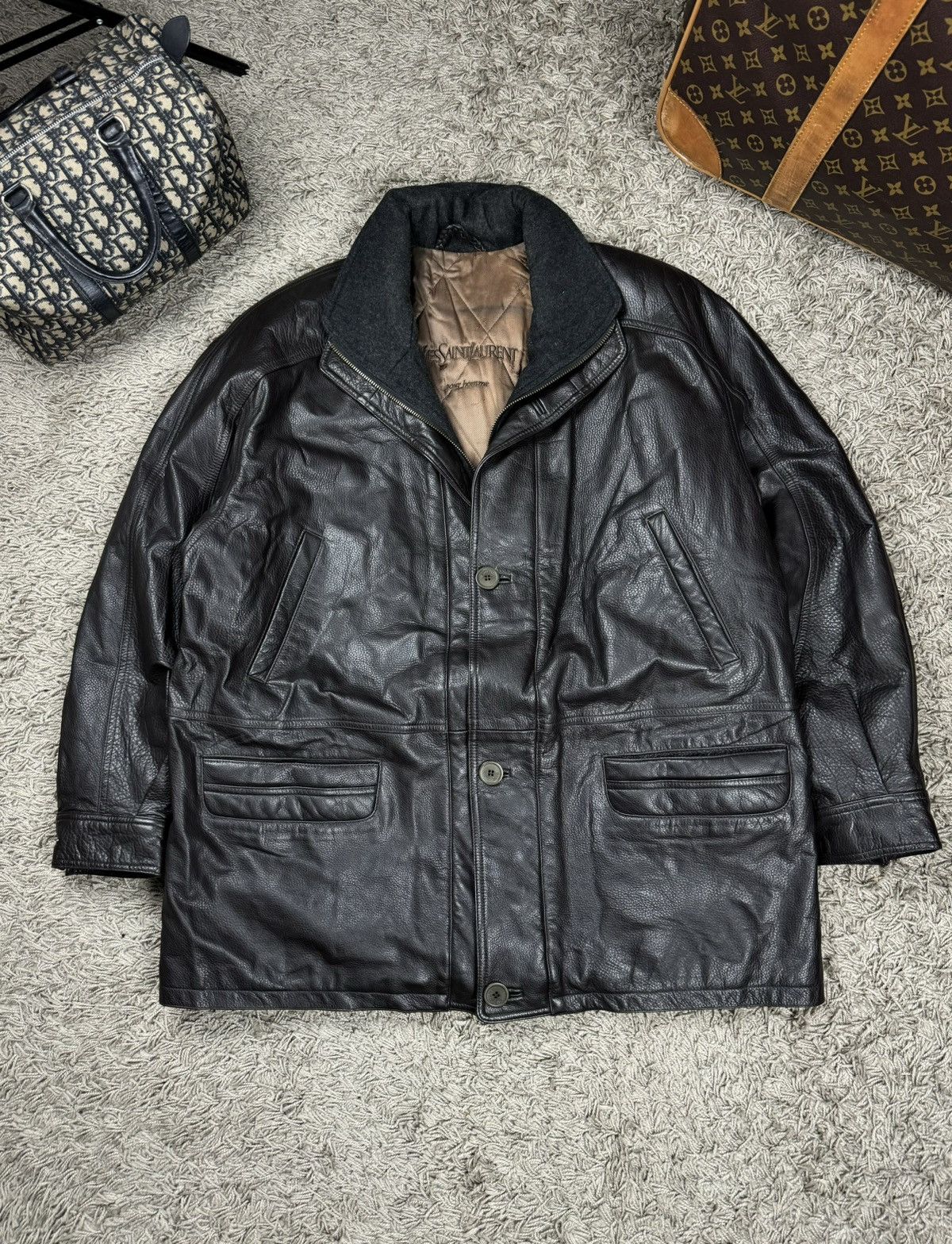 Yves Saint Laurent Vintage leather jacket Yves Saint Laurent original item Size US XL / EU 56 / 4 - 1 Thumbnail
