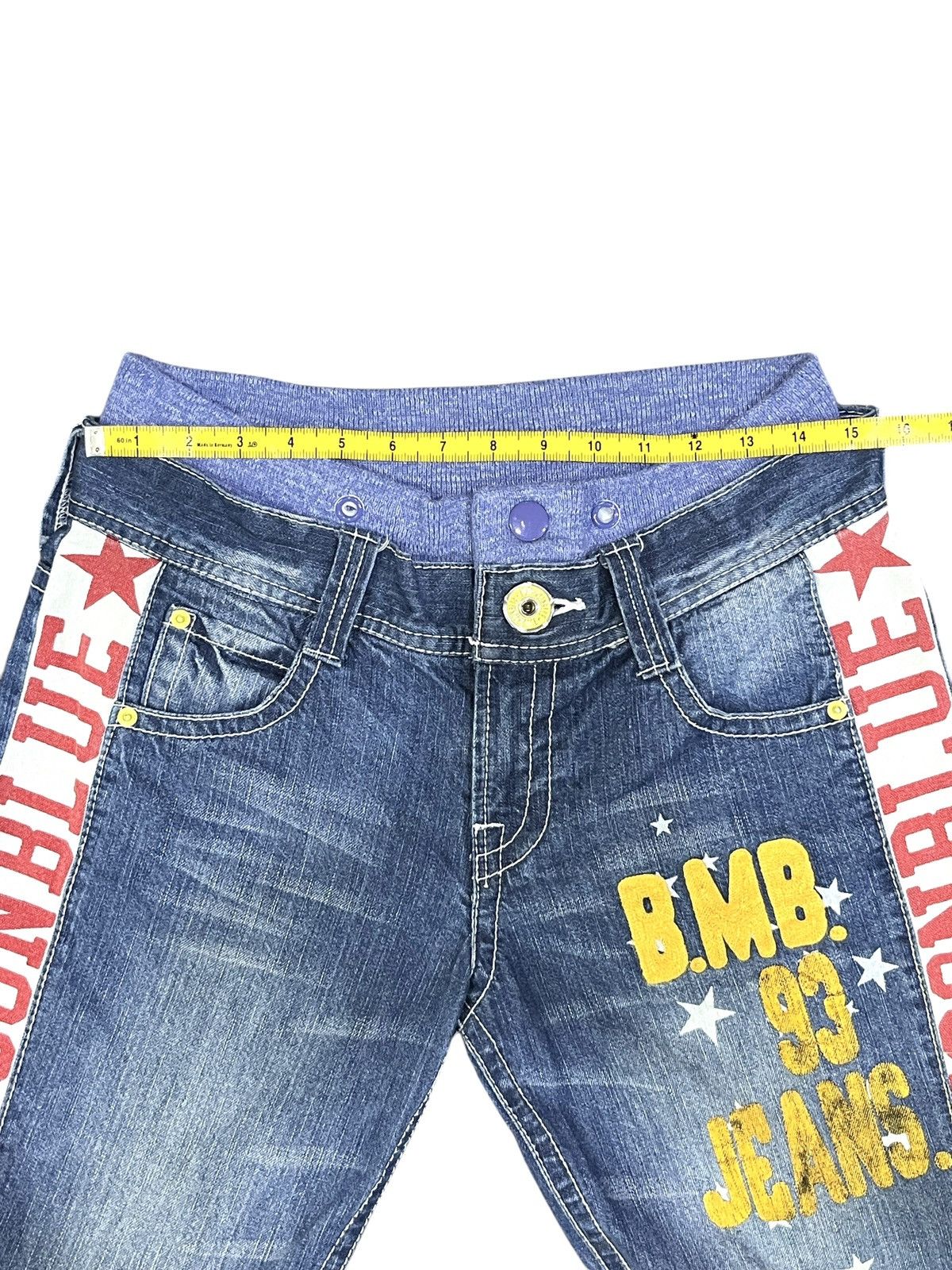 Pure Blue Japan Vintage BLUEMOONBLUE Side SpellOut Butt Embroidery Hysteric Size US 30 / EU 46 - 16 Thumbnail