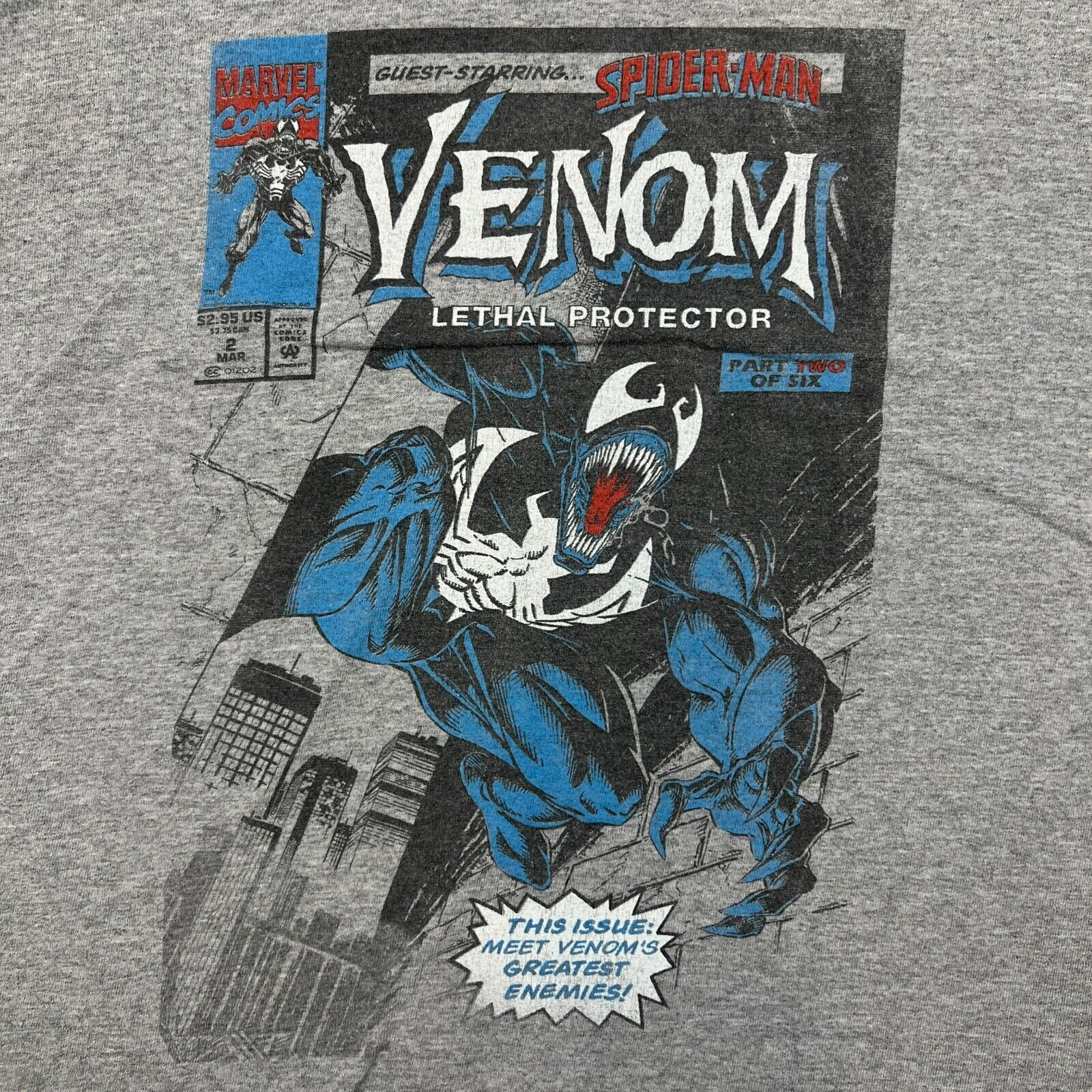 DC Comics × Marvel Comics × Vintage Venom T Shirt Spider Man Marvel Graphic Short Sleeve Tee Size US L / EU 52-54 / 3 - 2 Thumbnail