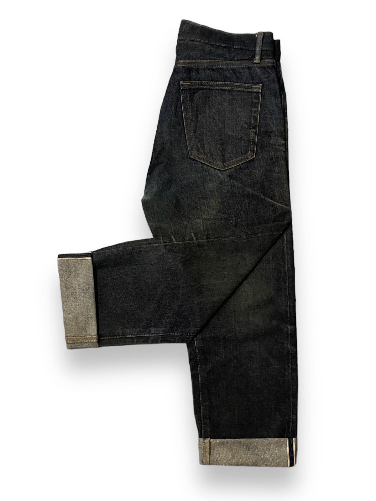 Uniqlo Japan Jean Selvedge Distressed Denim Straight Cut