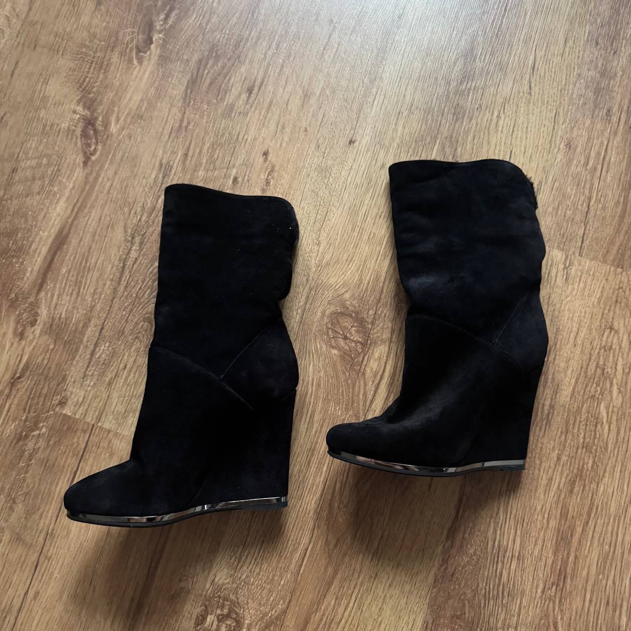 Le Silla Le Silla Wedge Suede Goth Alternative Glamour 105 mm Heels Size US 5.5 / IT 35.5 - 2 Thumbnail
