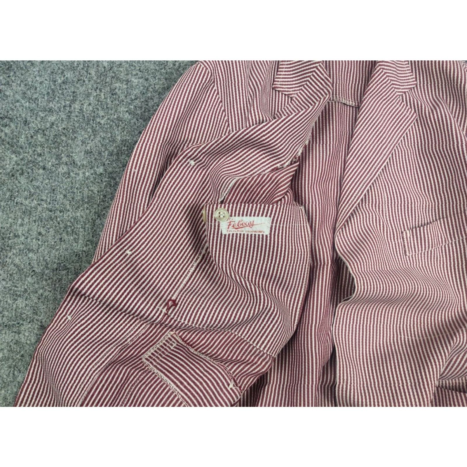 Vintage VINTAGE Febvay French Work Utility Jacket Shirt Size US L / EU 52-54 / 3 - 7 Thumbnail