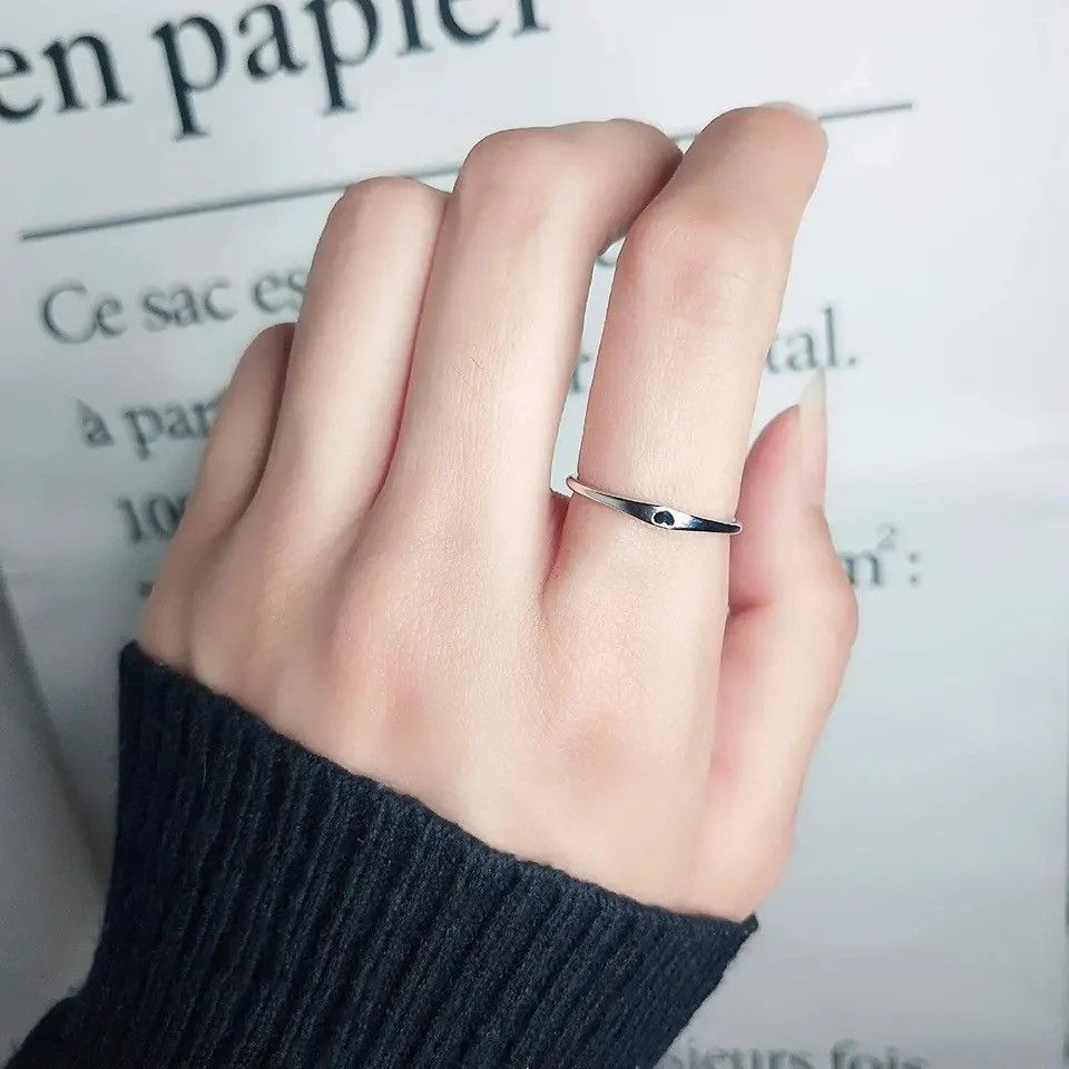 Jewelry Simple Carve Heart Ring Size ONE SIZE - 2 Thumbnail