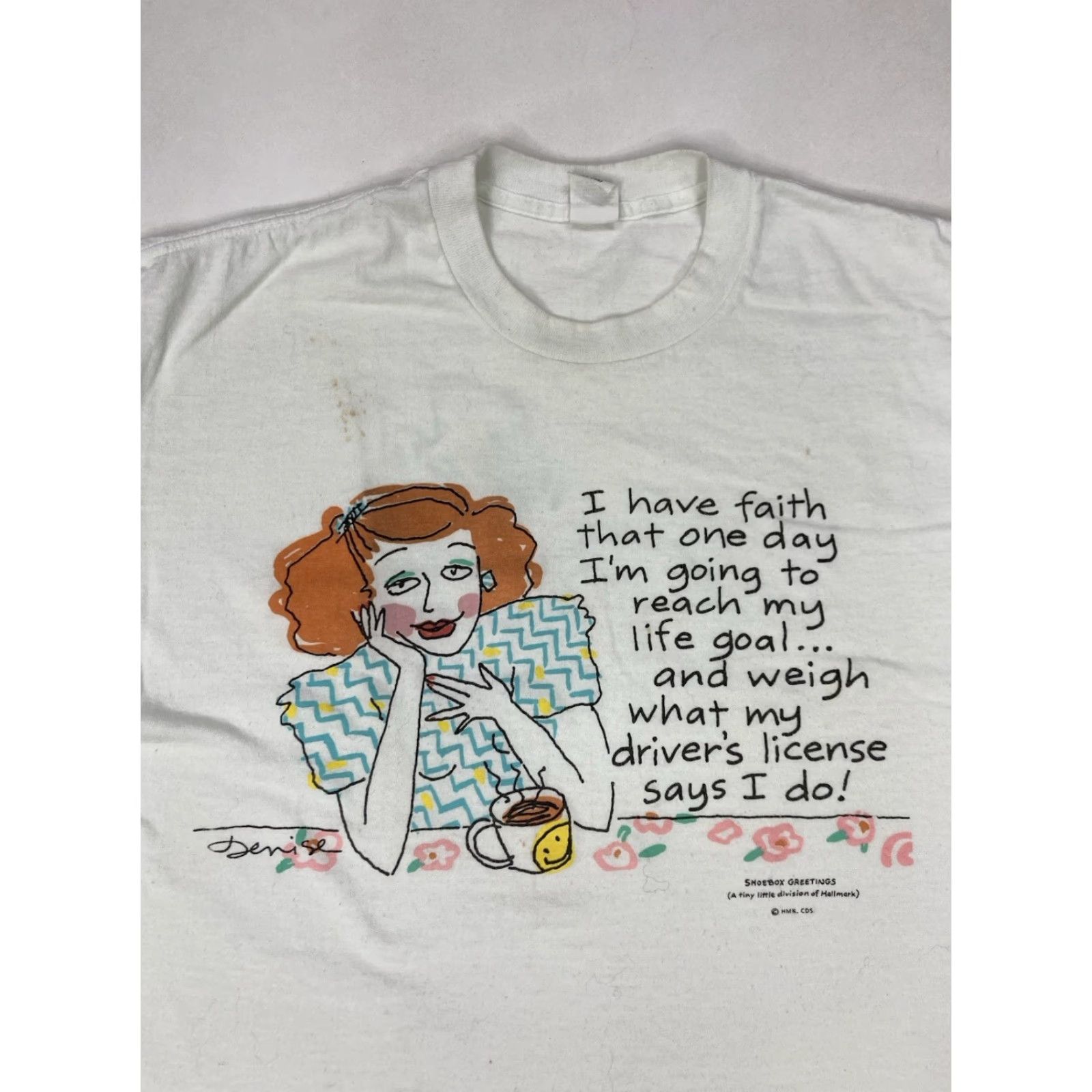 Vintage VINTAGE ShoeBox Greetings Funny Graphic T-shirt Men XL USA 90s Single Stitch Shirt Adults White Size US XL / EU 56 / 4 - 3 Thumbnail