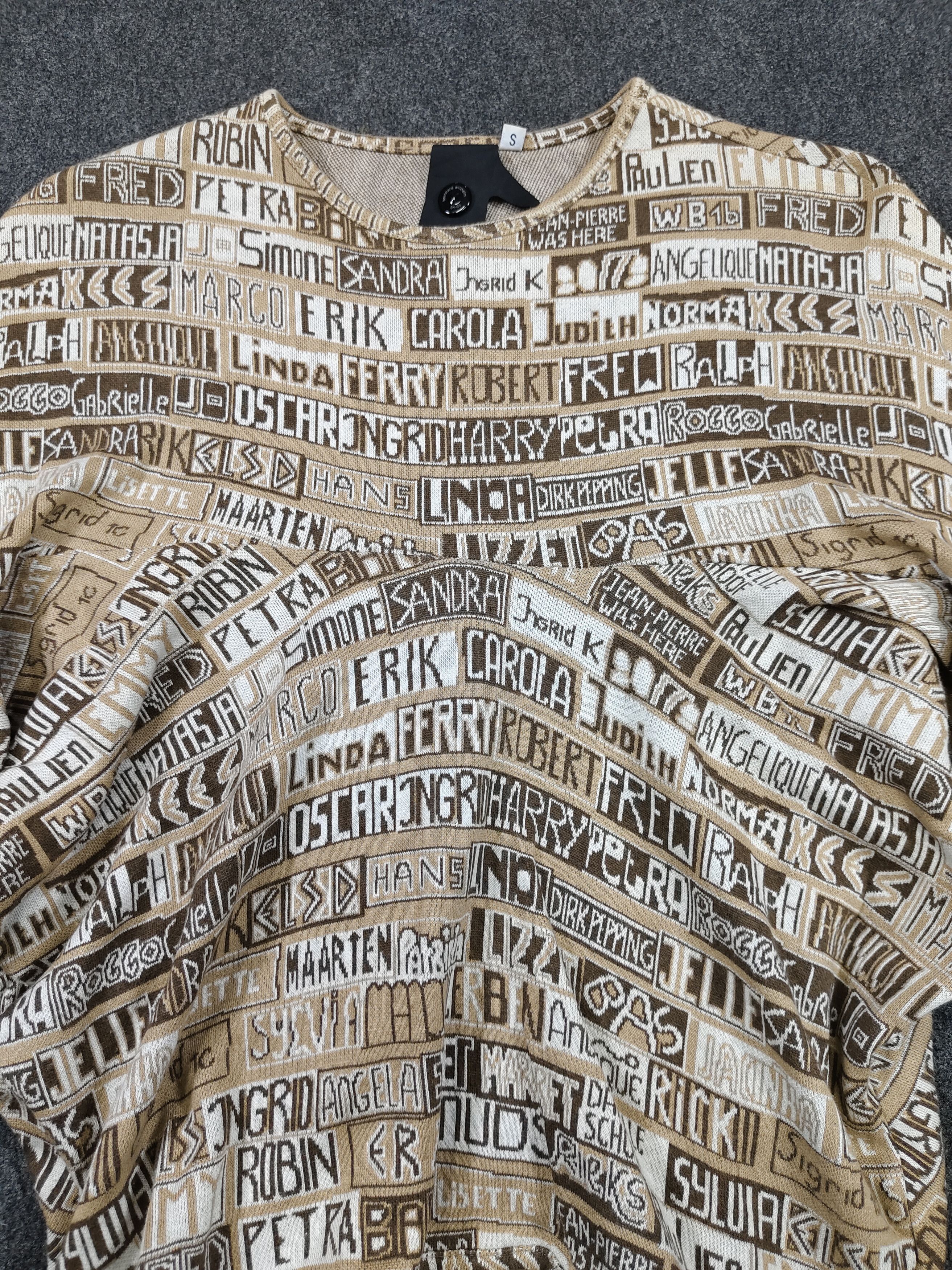 Bernhard Willhelm 2000s Bernhard Willhelm-Archived AOP Typography Batwing Knit Size S / US 4 / IT 40 - 6 Thumbnail