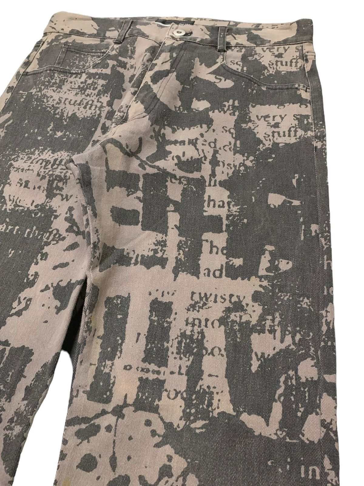 In The Attic × Junya Watanabe In The Attic Japan Trompe L’oeil Poems Loose Denim Pants Size US 30 / EU 46 - 7 Thumbnail