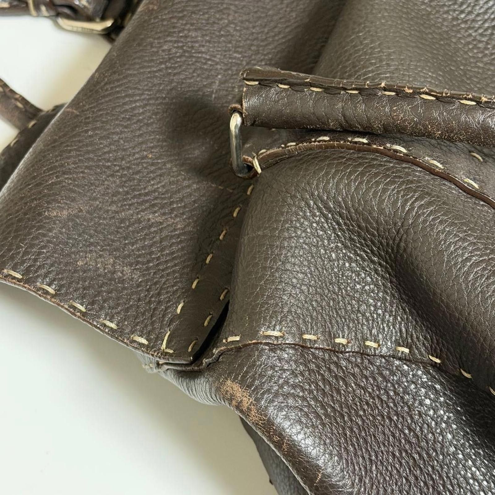 Fendi Fendi - Selleria Black Leather Shoulder Bag Size ONE SIZE - 6 Thumbnail