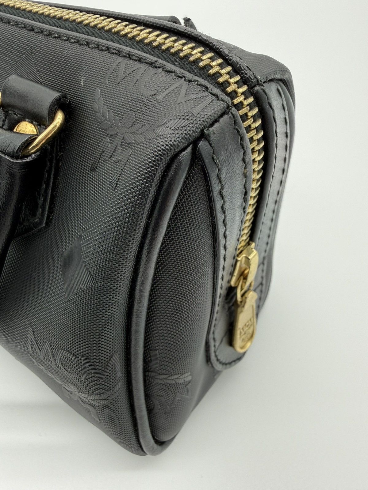 MCM MCM Visetos Logogram 2-Way Hand Bag – Black Size ONE SIZE - 21 Thumbnail