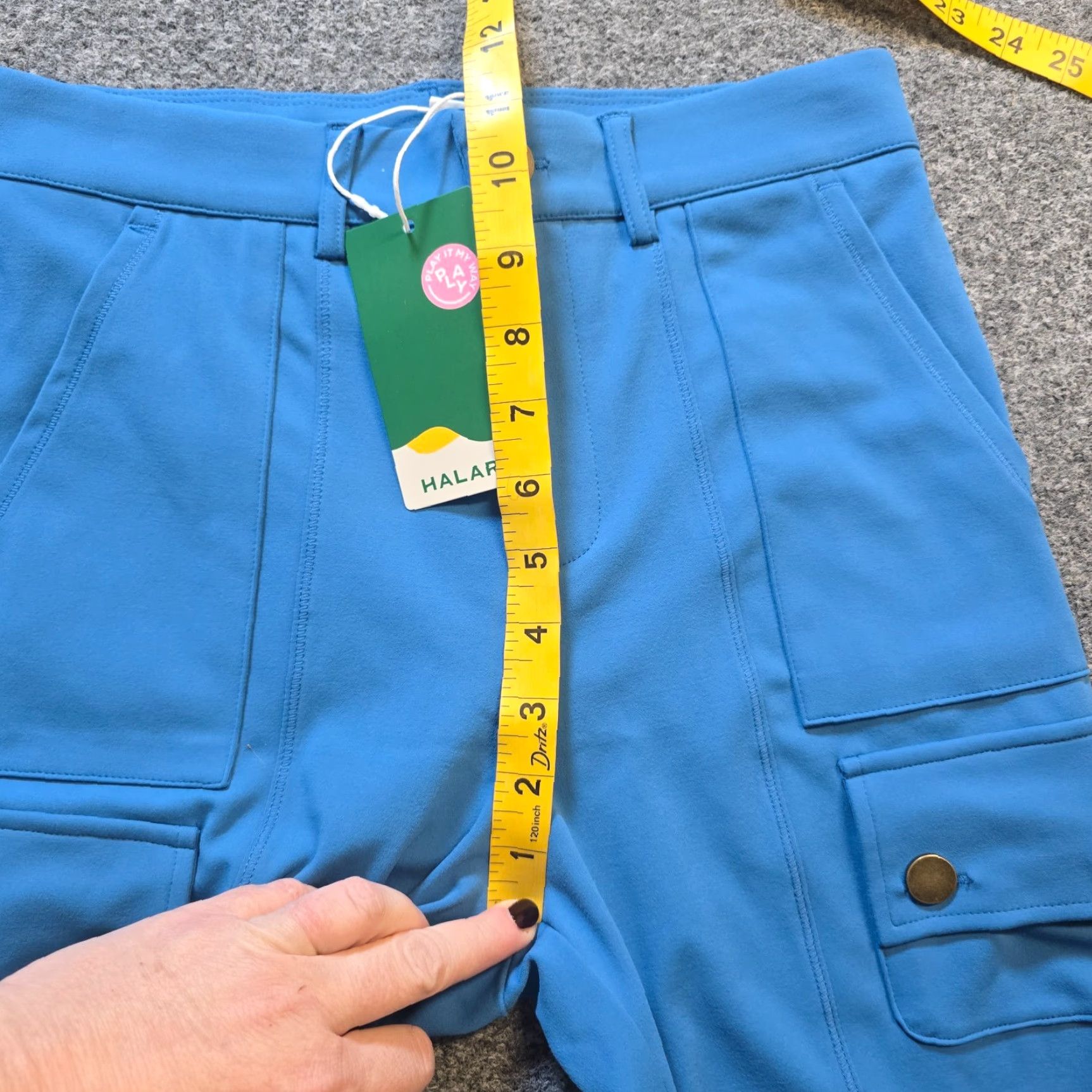 Vintage Halara Pants Womens Size Small Blue Stretch Skinny Cargo High Waist Ankle Casual Size 28" / US 6 / IT 42 - 5 Thumbnail