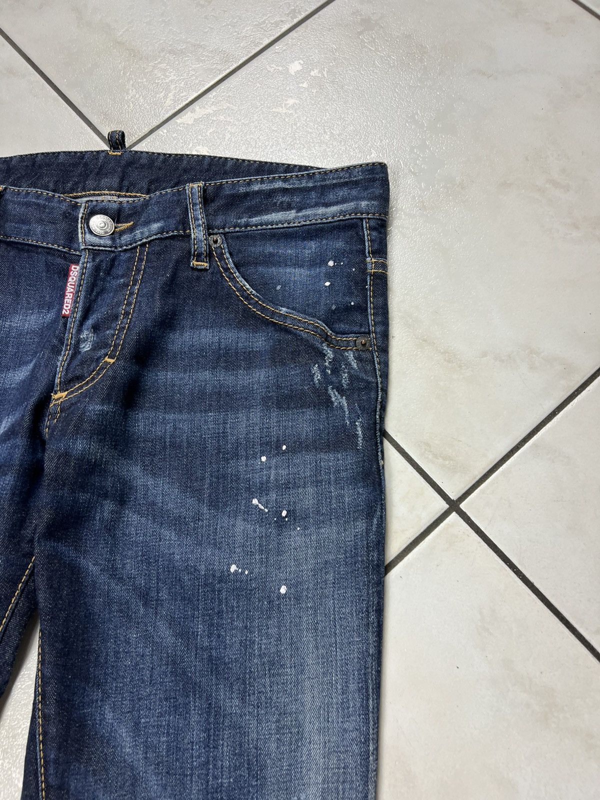 Dsquared2 Dsquared2 classic distressed painted slim denim jeans pants Size US 30 / EU 46 - 6 Thumbnail