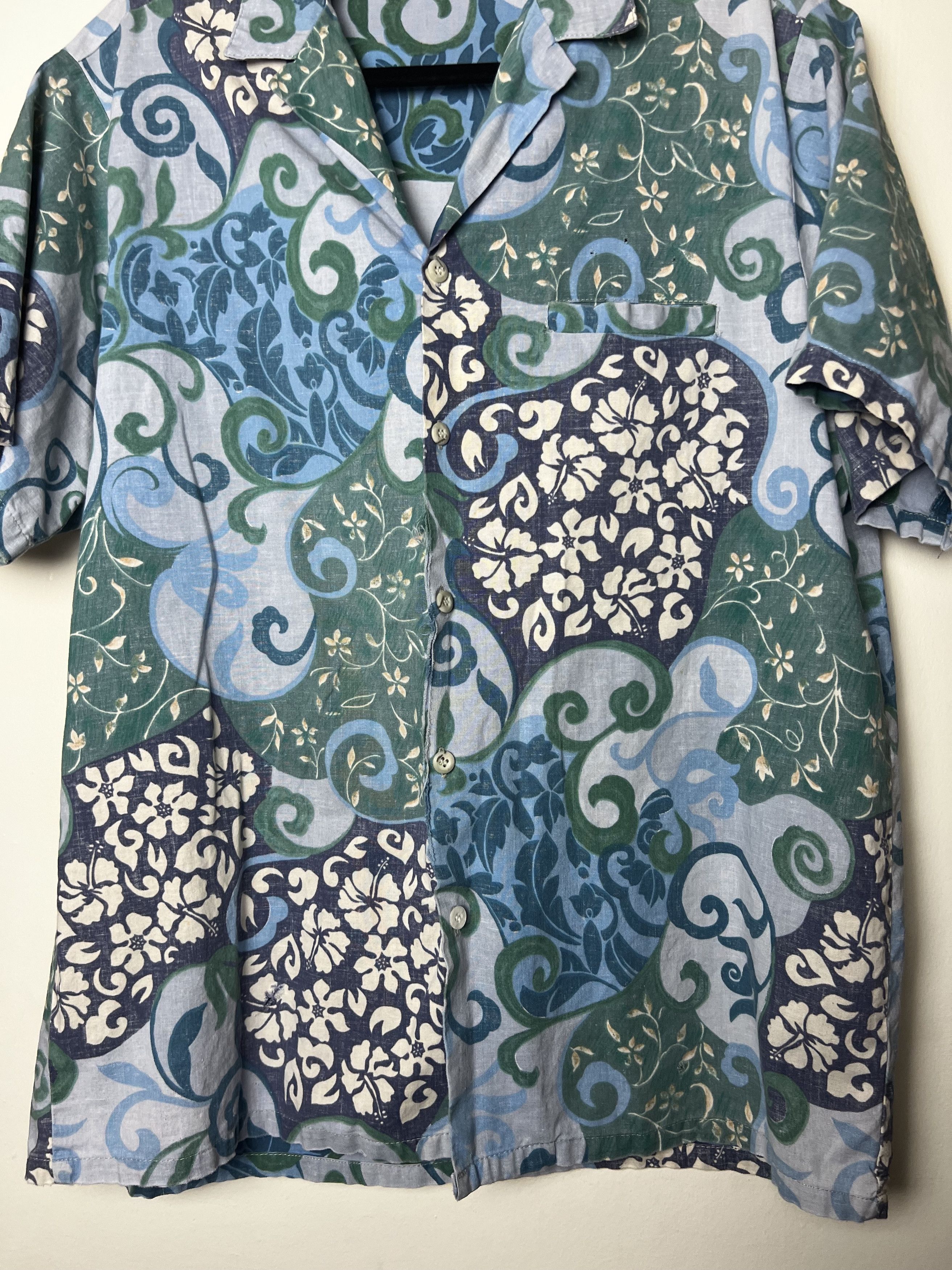 Vintage Vintage 1970's Go Barefoot in Paradise Hawaiian Aloha Shirt Size US L / EU 52-54 / 3 - 5 Thumbnail