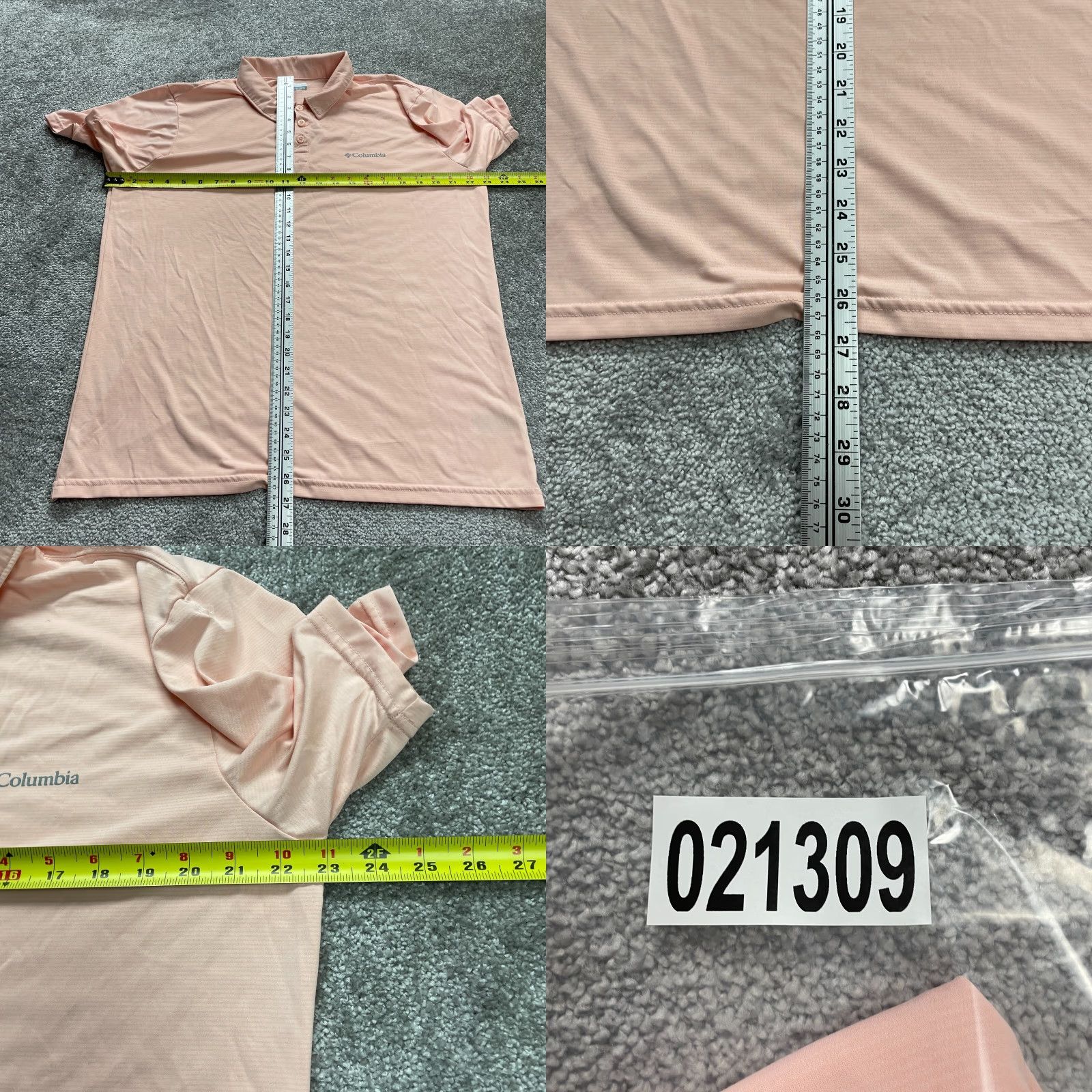 Vintage Columbia Omni Wick Polo Shirt Mens Large Pink Short Sleeve Golf Tennis Shirt Size US L / EU 52-54 / 3 - 8 Thumbnail