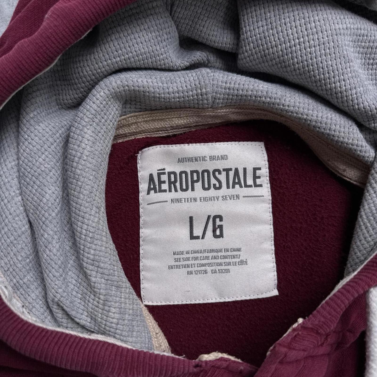 Aeropostale Y2K Aeropostale 00s Burgundy Hoodie Jacket Size US L / EU 52-54 / 3 - 6 Thumbnail