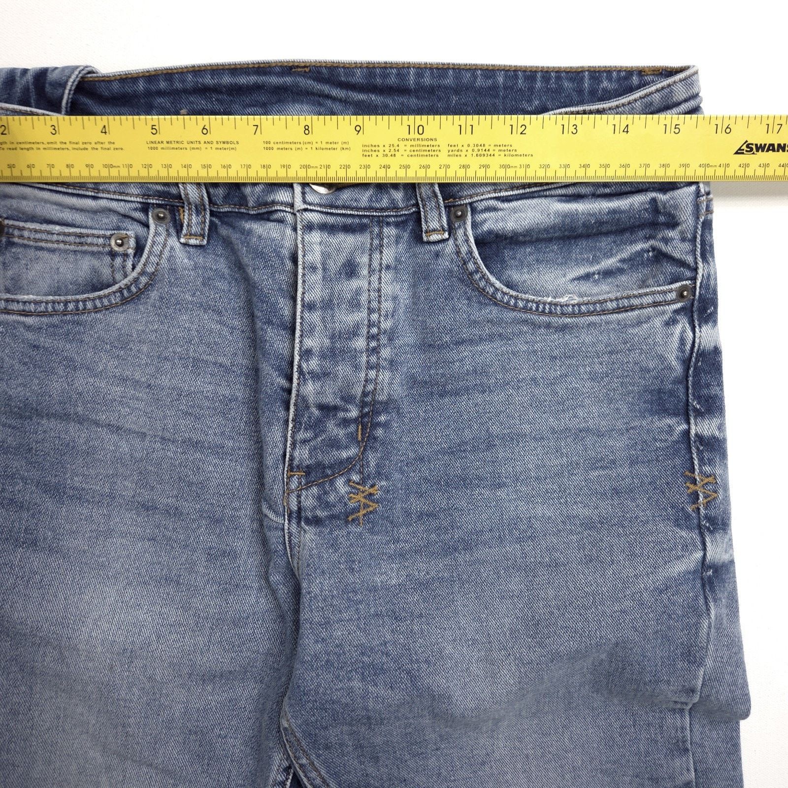 Ksubi Ksubi Chitch Pure Dynamite Jeans Mens 31x26 Button Fly Blue Size US 31 - 3 Thumbnail