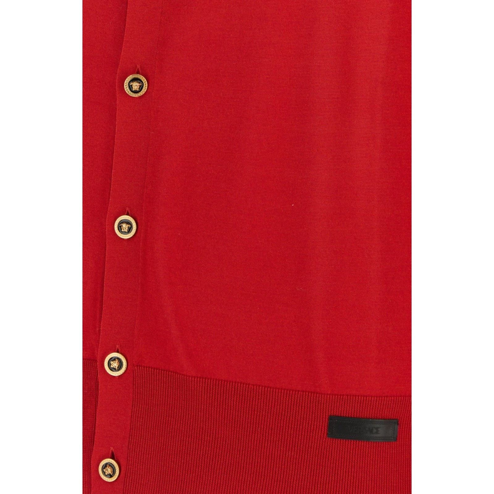 Versace VERSACE Red Silk Blend Cardigan New & Authentic (Men's size: Size US L / EU 52-54 / 3 - 3 Thumbnail