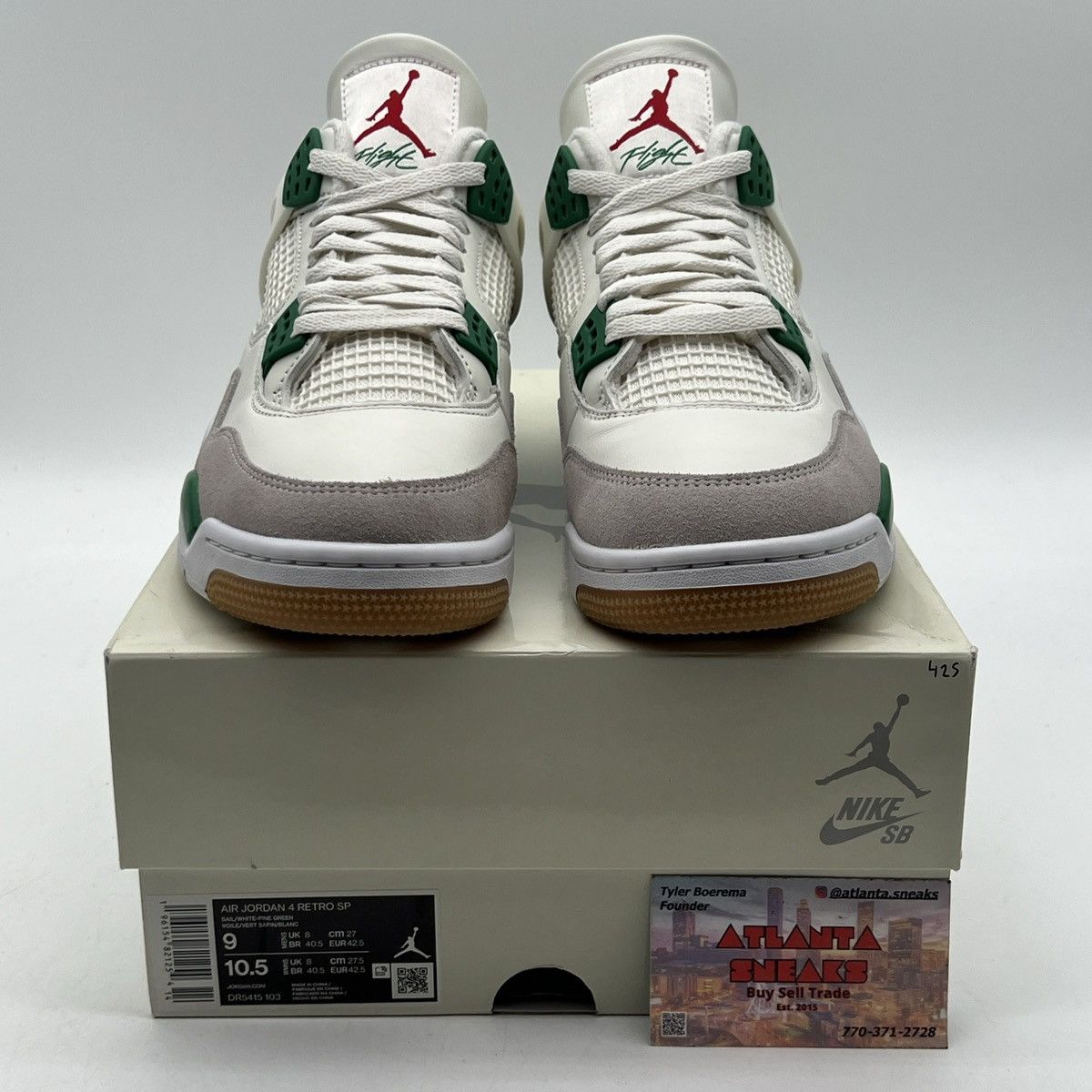 Nike Nike sb x air Jordan 4 pine green Size US 9 / EU 42 - 2 Thumbnail