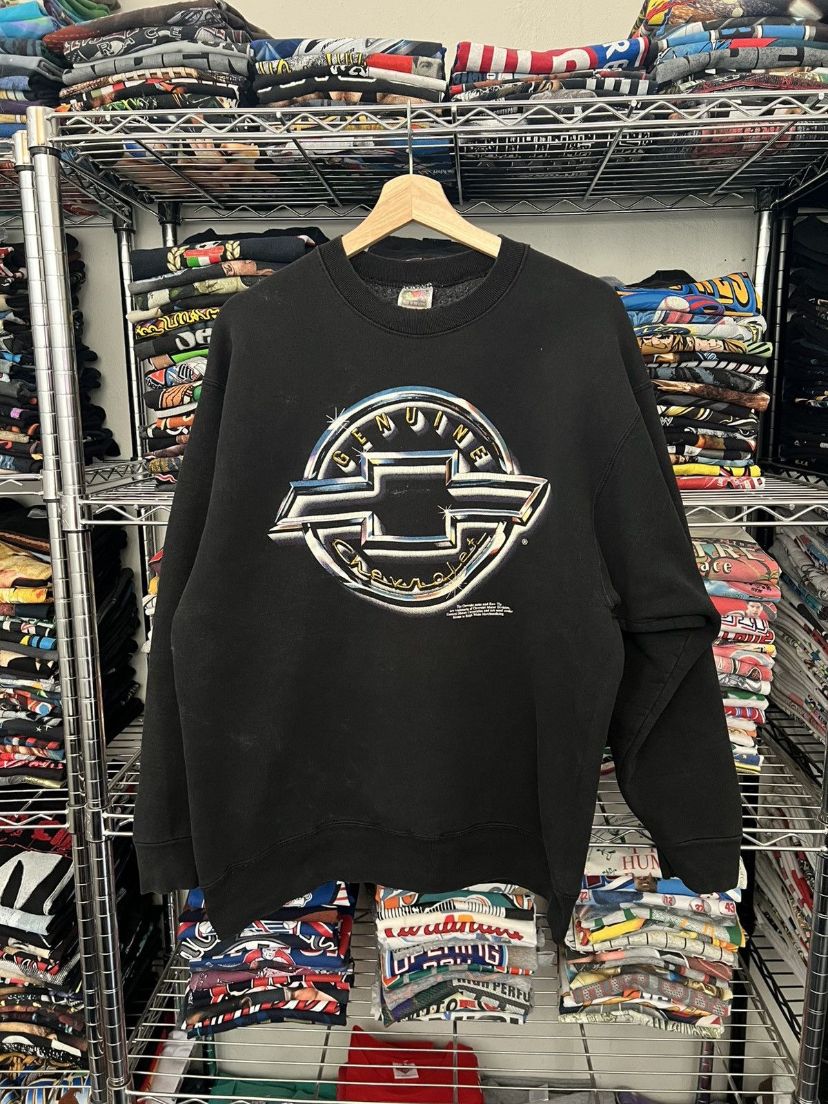 Chevrolet 90s Genuine Chevrolet Metallic Silver Logo Car Tee Size US L / EU 52-54 / 3 - 1 Thumbnail