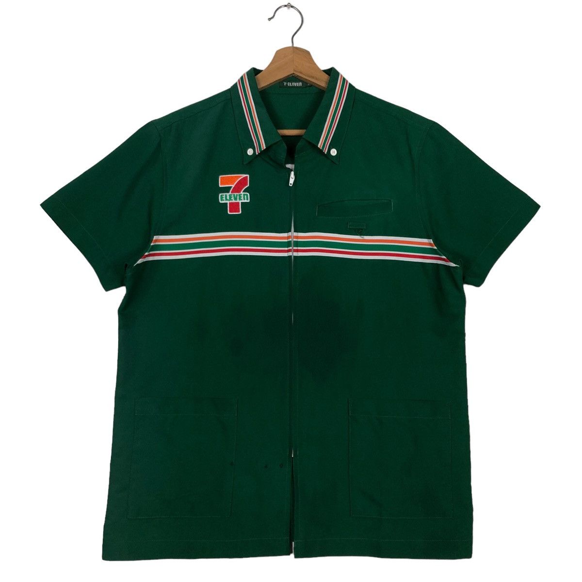 Japanese Brand 🔥90’s Vintage Work Jacket 7-Eleven Big Logo Japan Spell Out Size US M / EU 48-50 / 2 - 2 Thumbnail