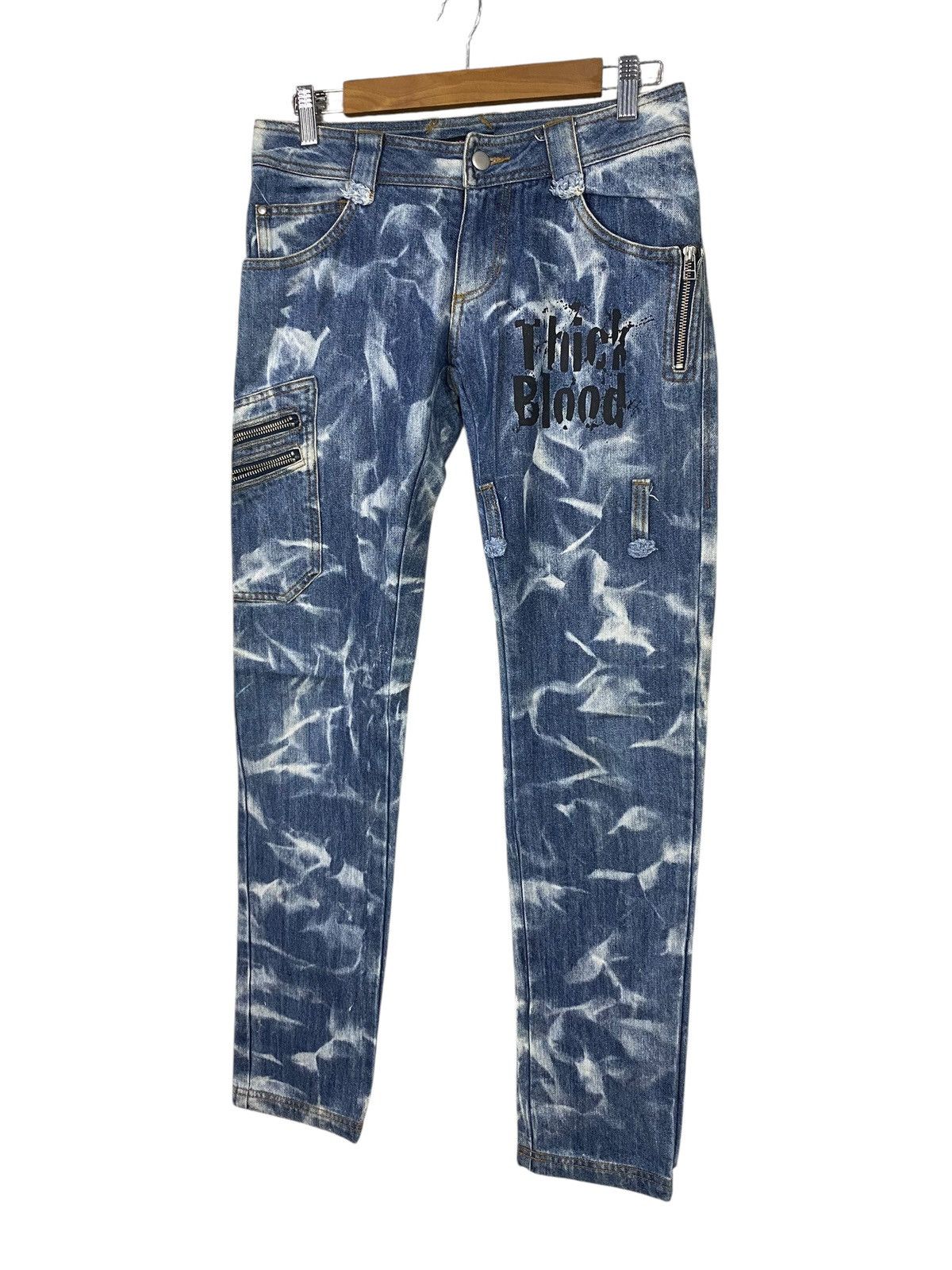 Seditionaries Algonquins punk gothic style denim acid wash Size US 30 / EU 46 - 2 Thumbnail