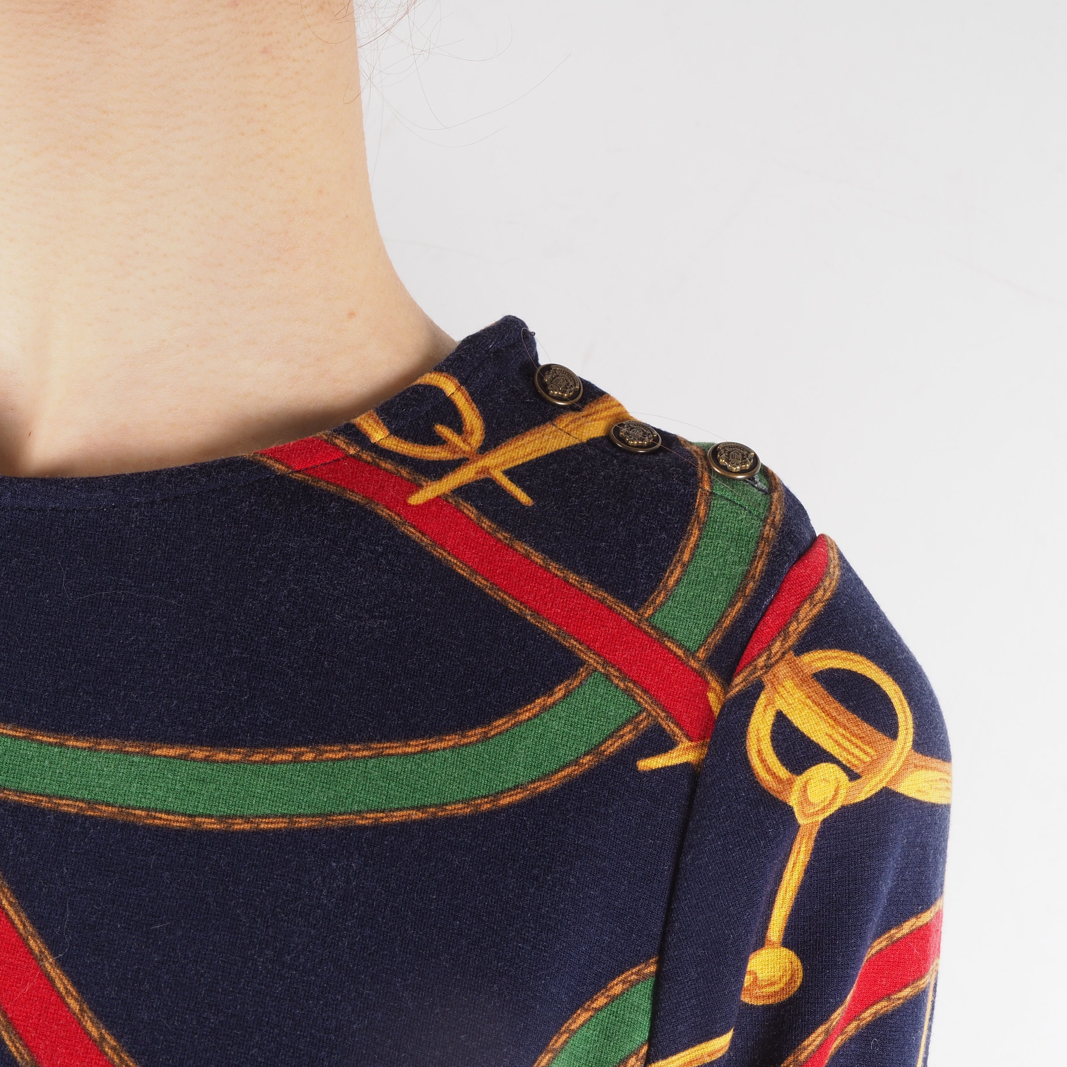Lauren Ralph Lauren × Ralph Lauren × Vintage Lauren Ralph Lauren Blue Multi Chain Straps Print Dress Size M / US 6-8 / IT 42-44 - 4 Thumbnail