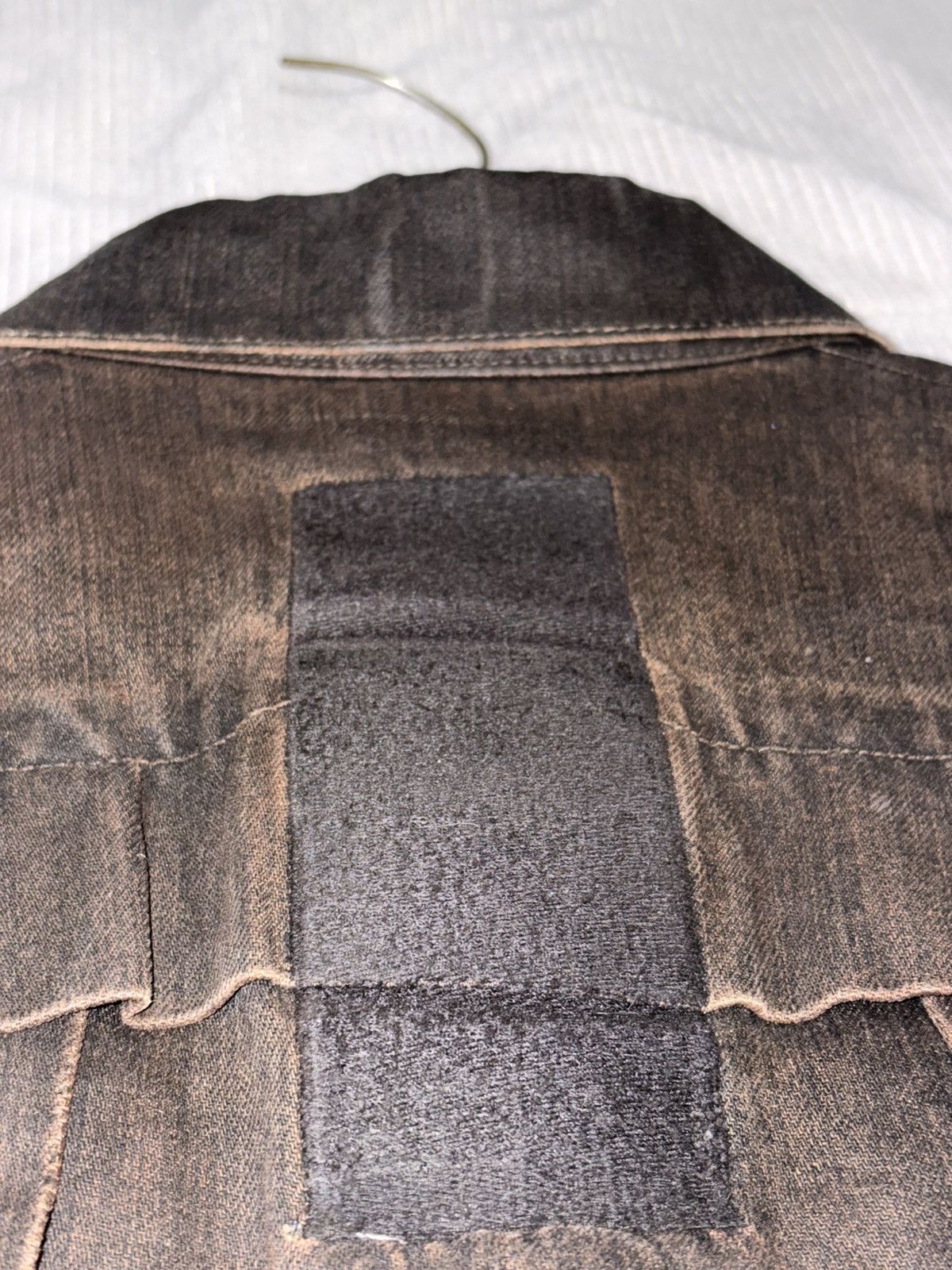 Rick Owens 01 Rick Owens SLAB Waxed Denim Trucker Jean Jacket Patchwork Size US S / EU 44-46 / 1 - 10 Thumbnail