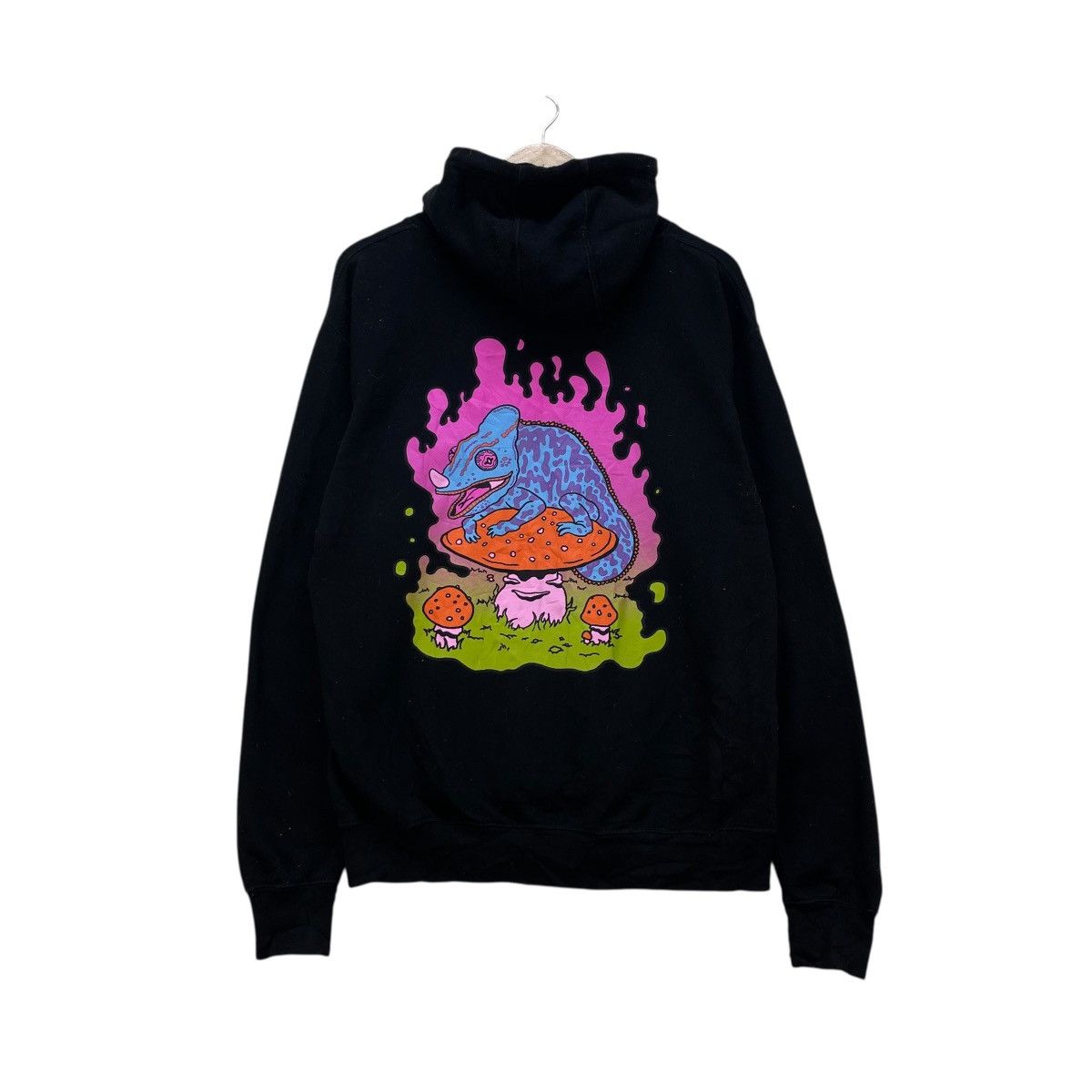 Japanese Brand 💥Vintage Alab Gecko Printed Hoodie Pullover Size US M / EU 48-50 / 2 - 1 Thumbnail