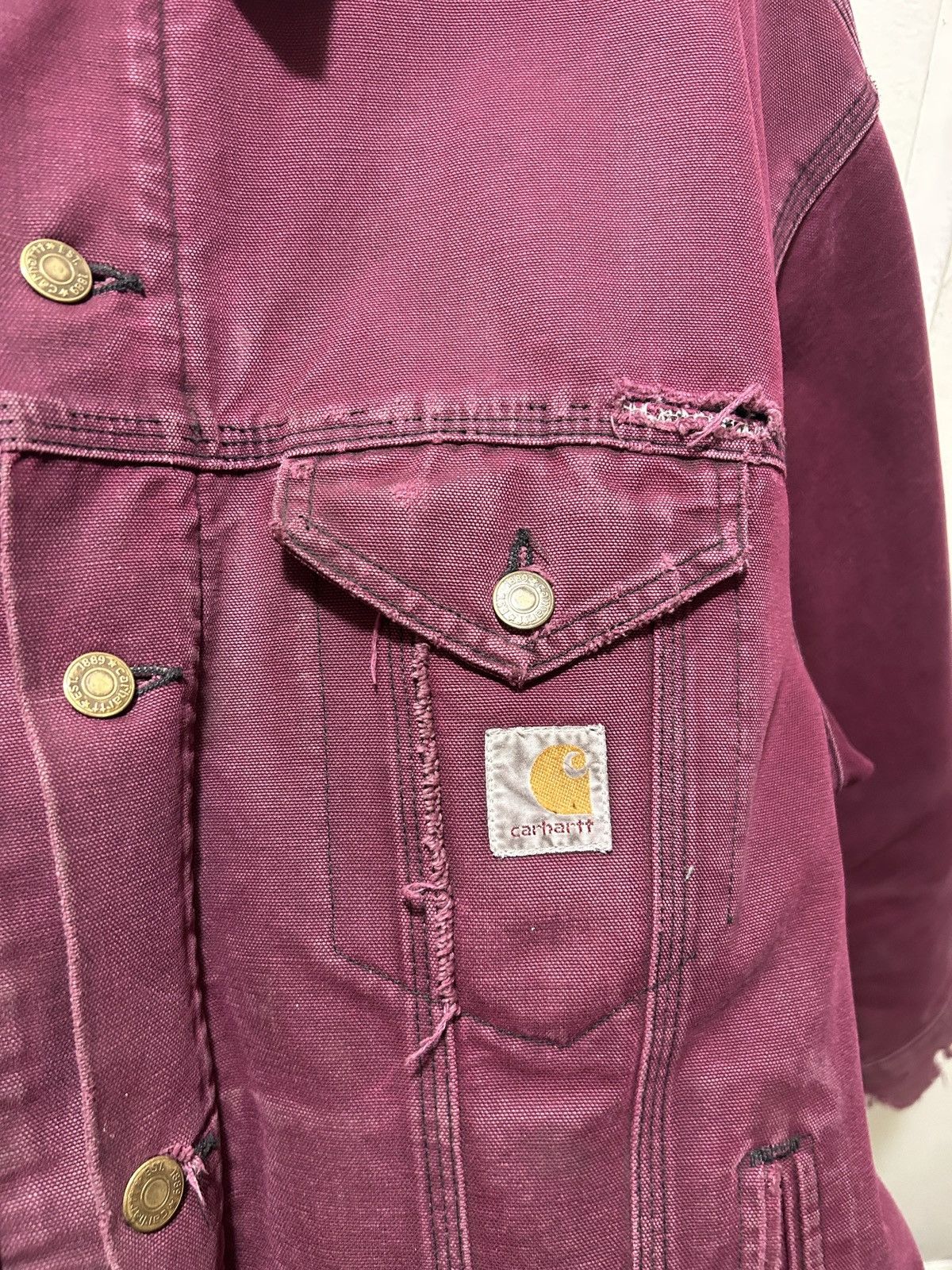 Carhartt Carhartt Denim Trucker Jacket Ruby JB181 Size US XL / EU 56 / 4 - 2 Thumbnail