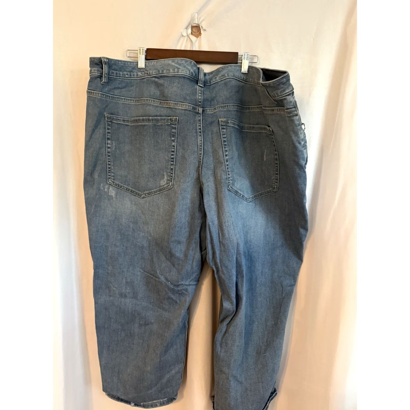 Vintage Lane Capri Pants Womens 26 Plus Lane Painted Splatter Grunge Destroyed Capri Pants Capris Plus Size 26 Womens Blue 26 Plus Mens Womens Size 26" / US 2 / IT 38 - 3 Thumbnail