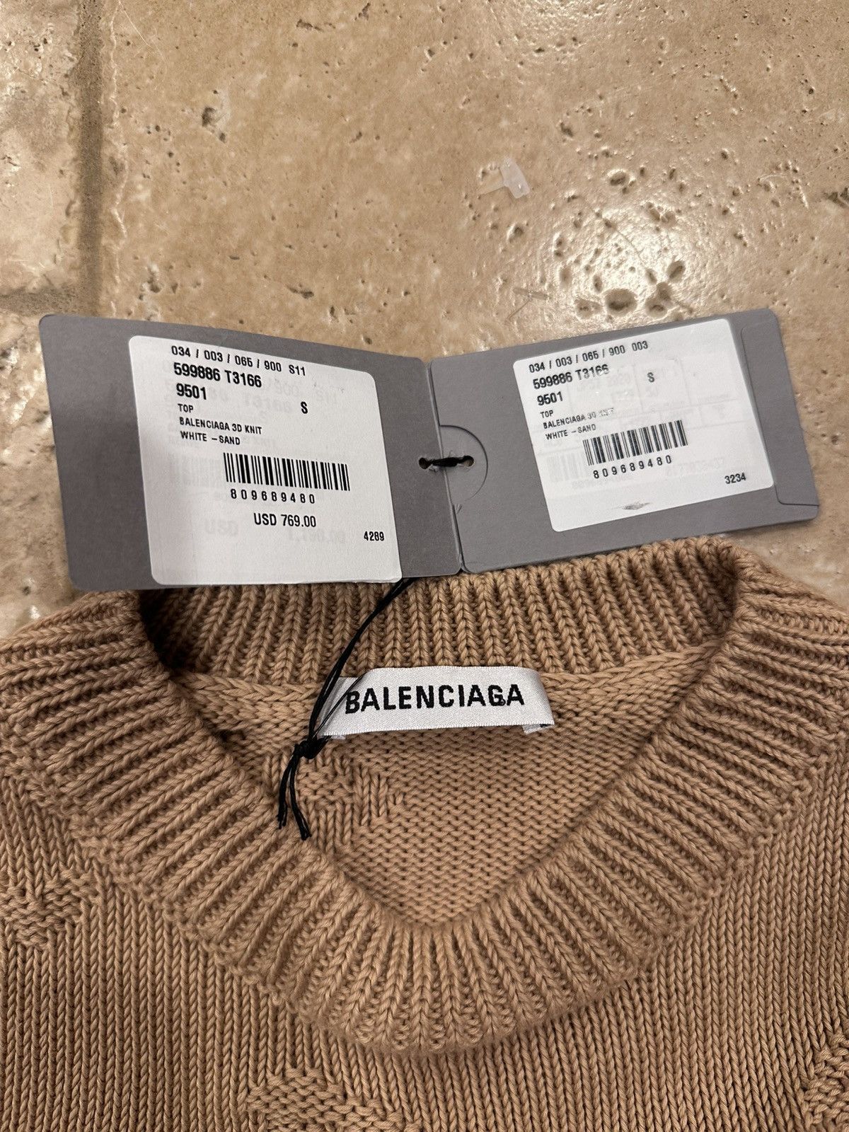 Balenciaga Balenciaga Monogram Jacquard Intarsia Logo Knitted Sweater Size US S / EU 44-46 / 1 - 7 Thumbnail